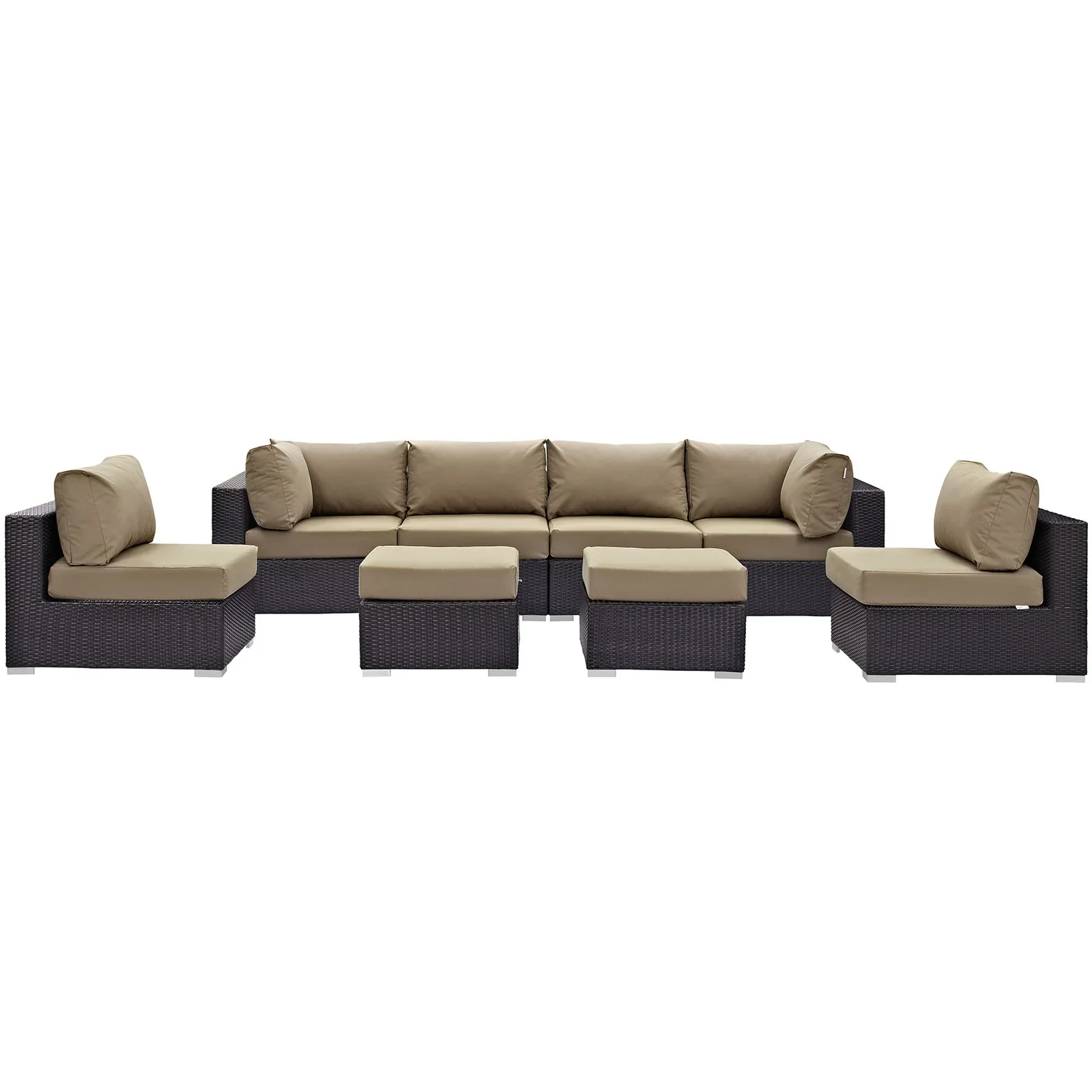 Convene 8 Piece Outdoor Patio Sectional Set - Image 10