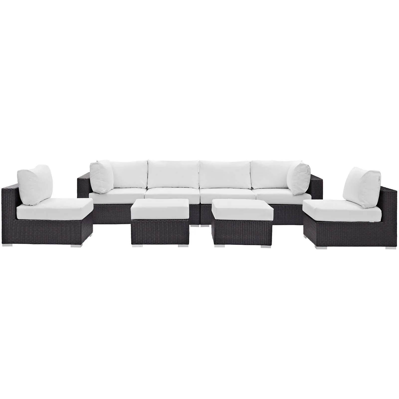 Convene 8 Piece Outdoor Patio Sectional Set - Image 17