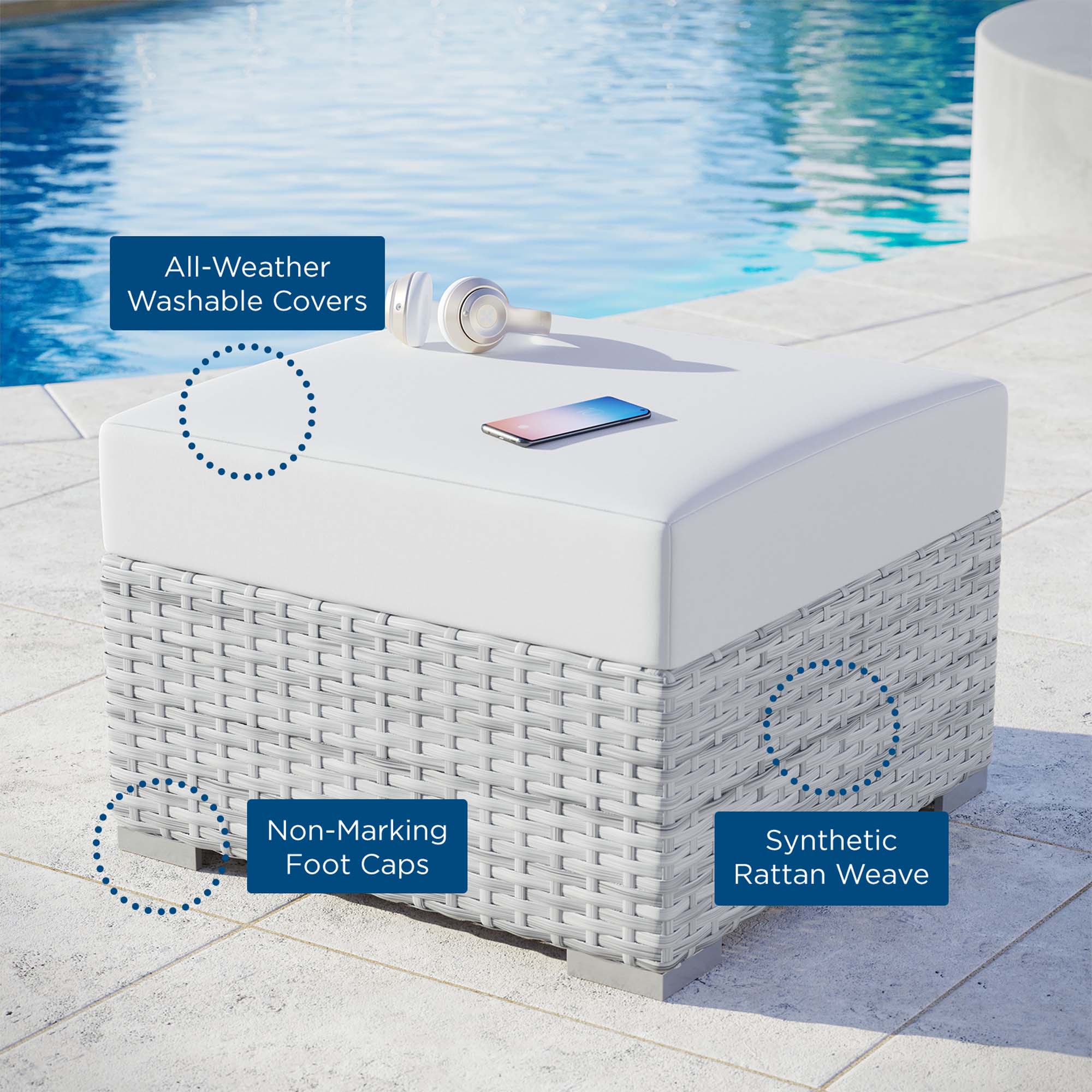 Convene Outdoor Ottoman - Image 12