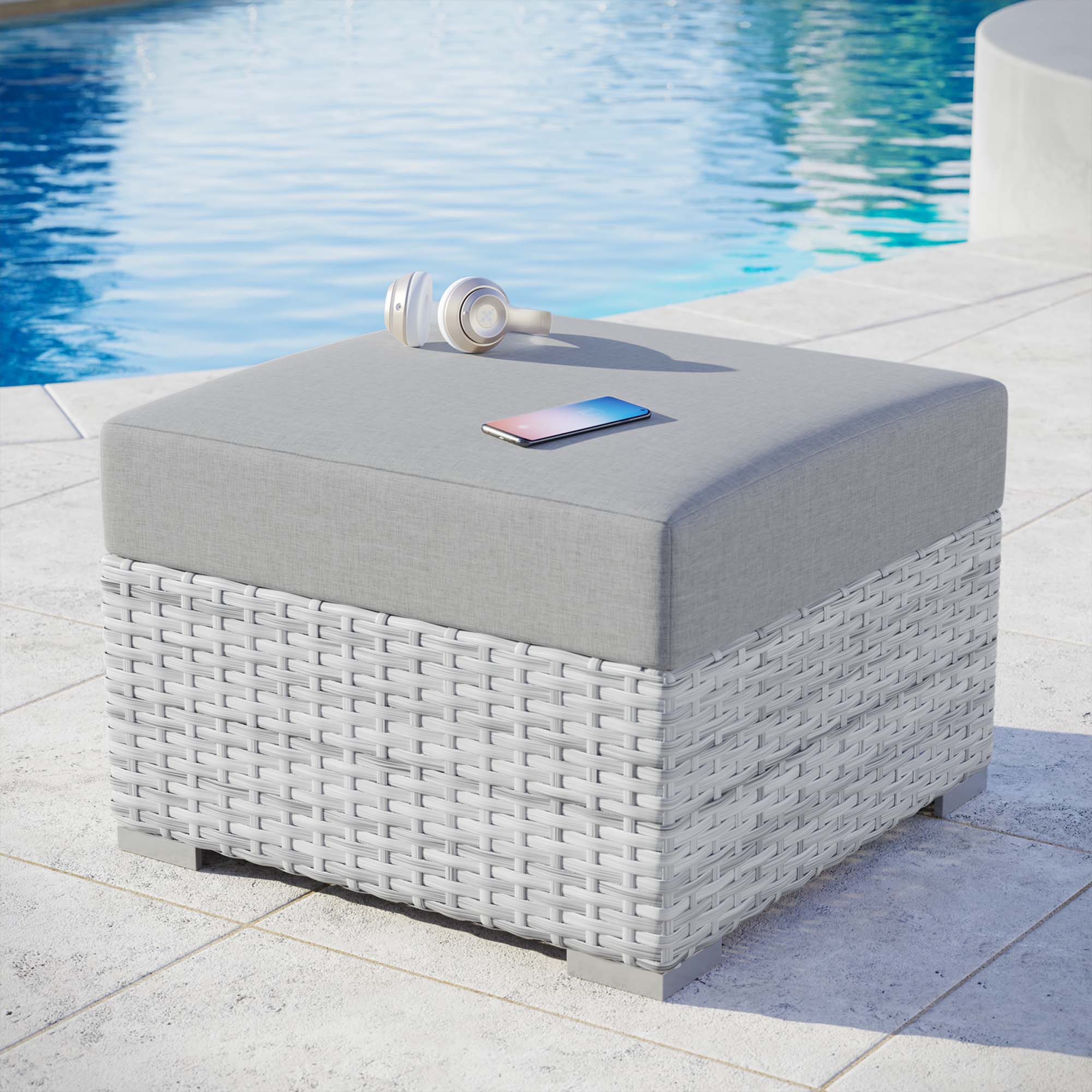 Convene Outdoor Ottoman - Image 2