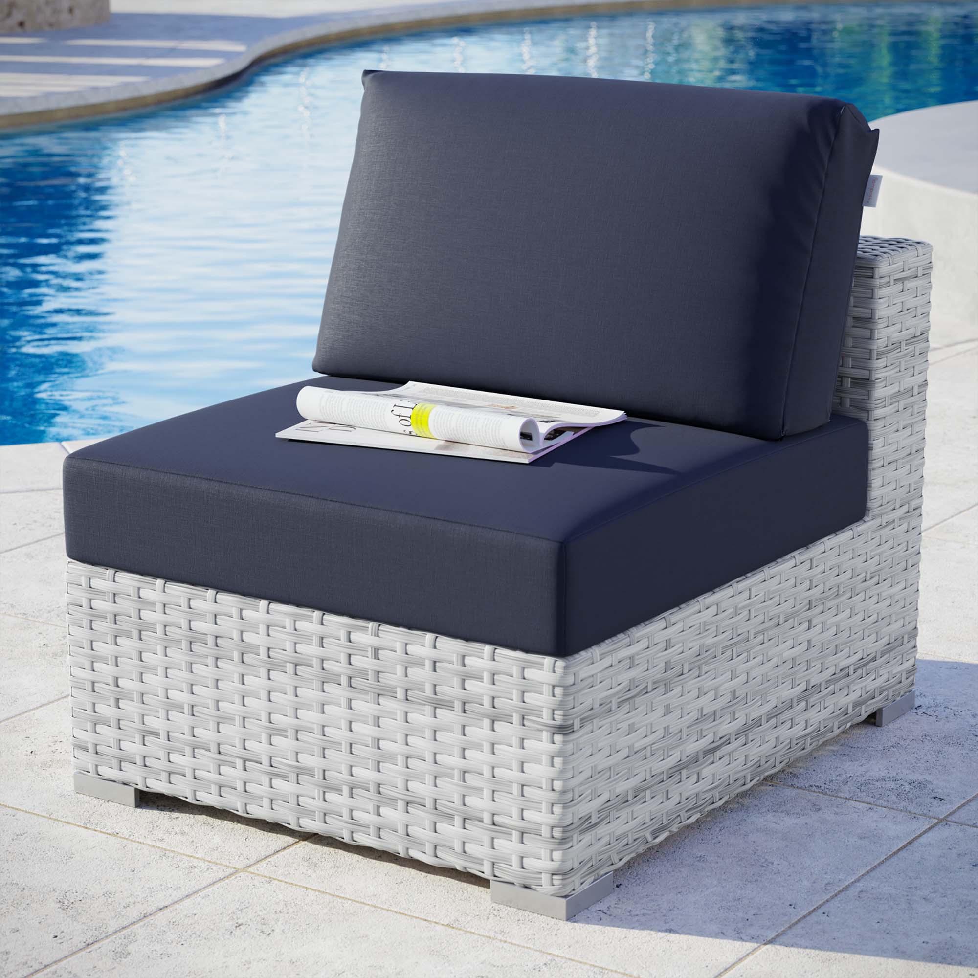Convene Outdoor Patio Armless Chair - Image 18