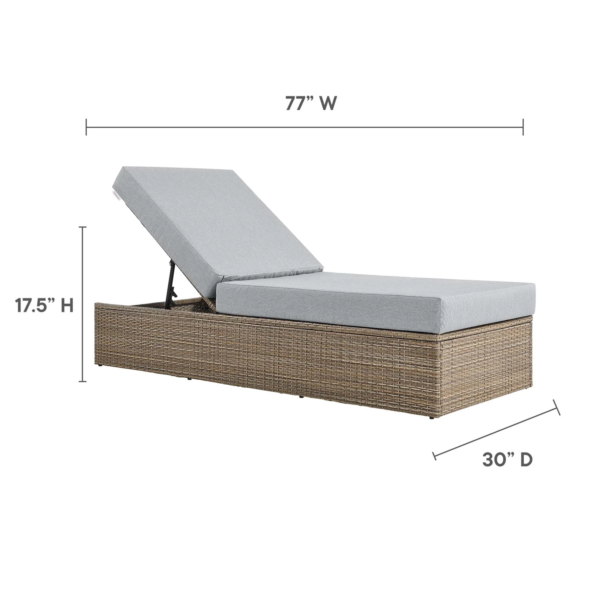 Convene Outdoor Patio Chaise Lounge Chair - Image 10