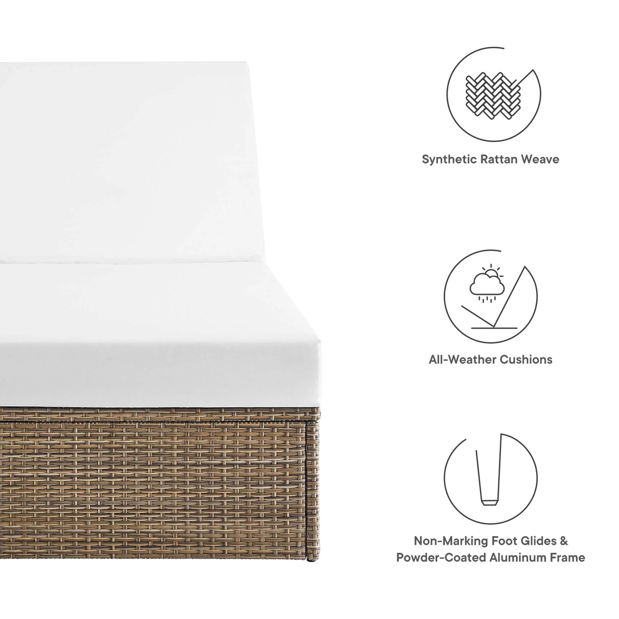 Convene Outdoor Patio Chaise Lounge Chair - Image 20