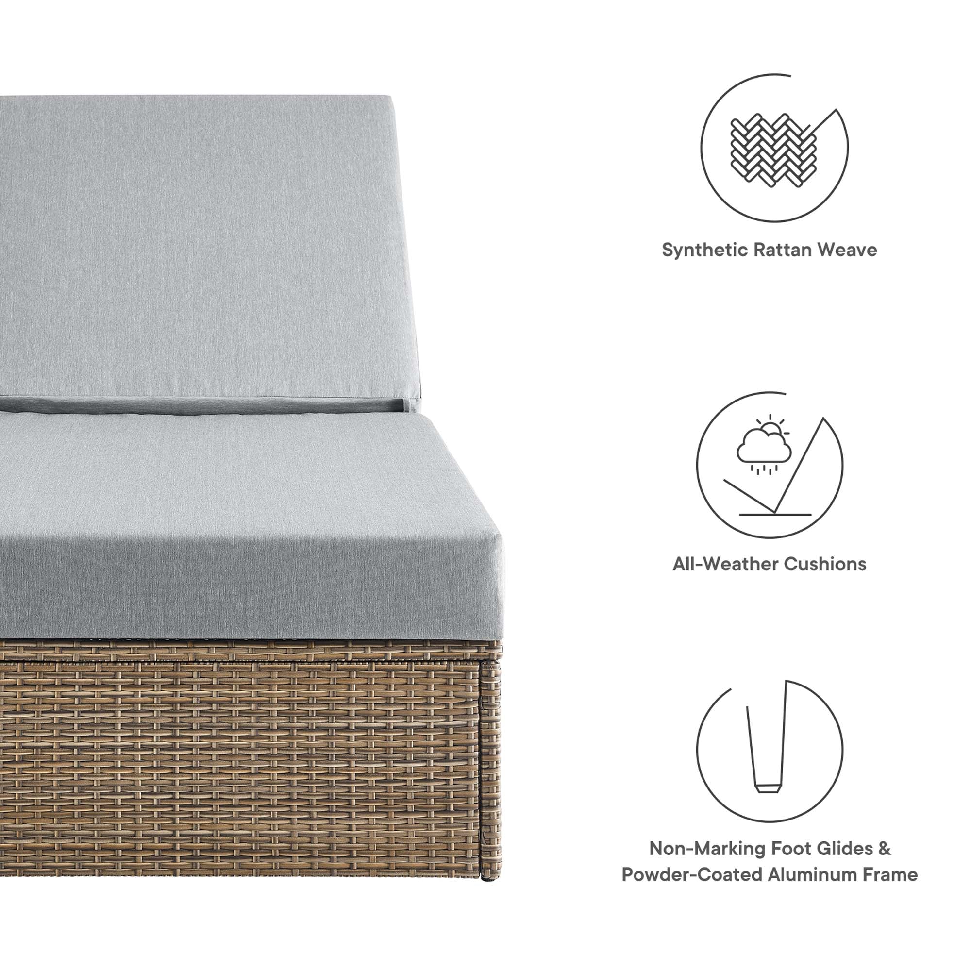 Convene Outdoor Patio Chaise Lounge Chair - Image 9