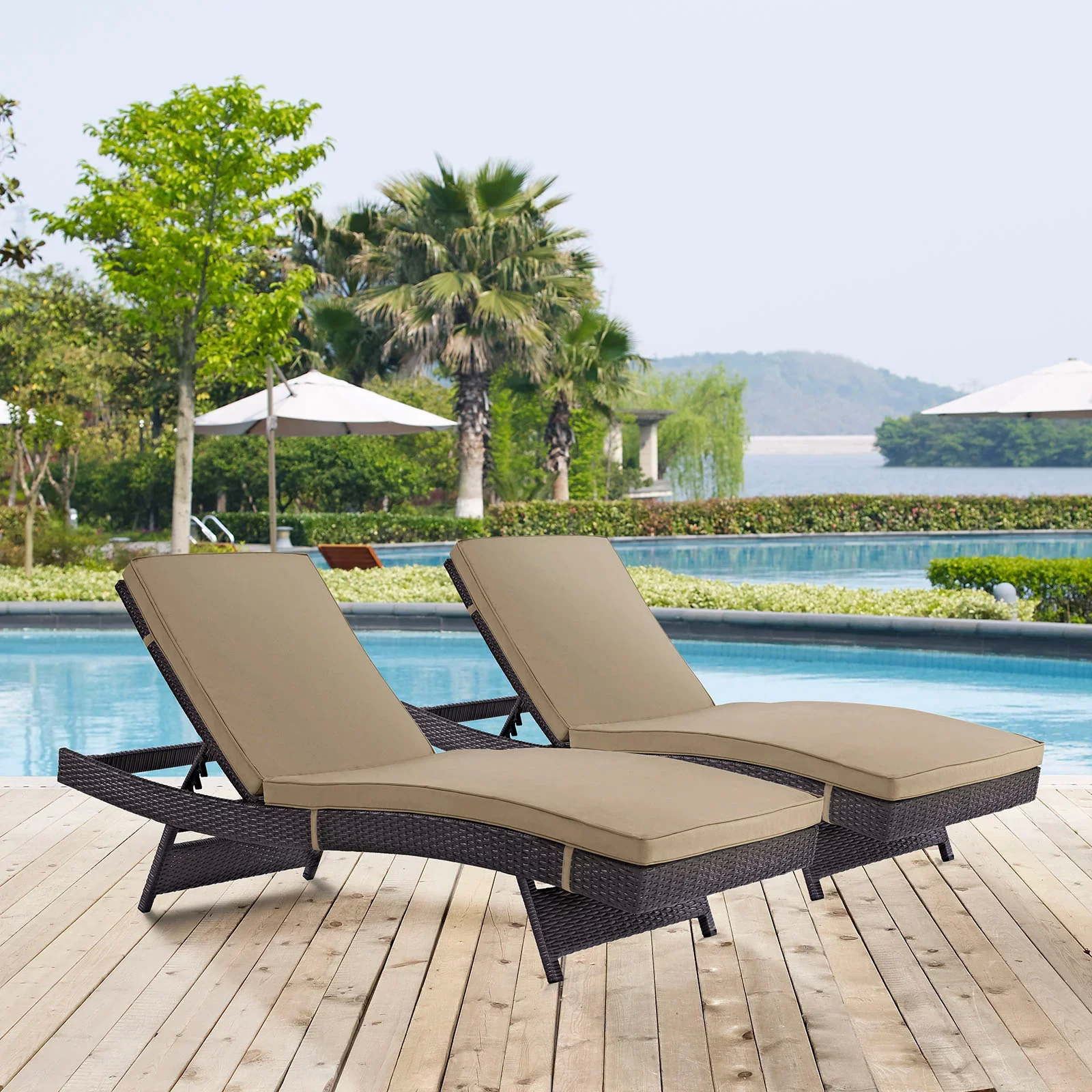 Convene Outdoor Patio Chaise Set of 2 - Image 2
