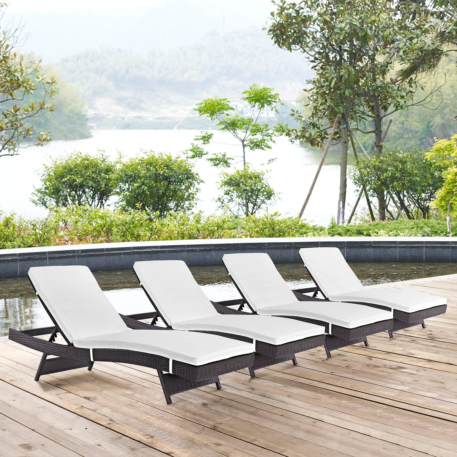 Convene Outdoor Patio Chaise Set of 4 - Image 27