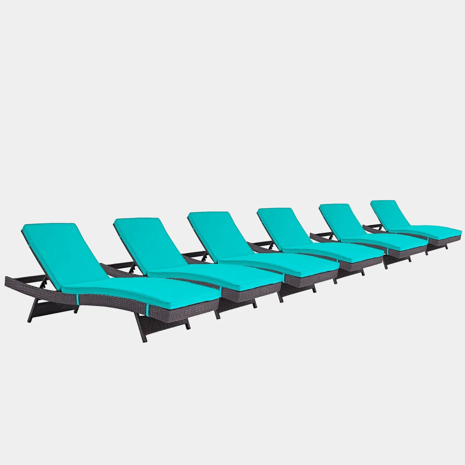 Convene Outdoor Patio Chaise Set of 6 - Image 16