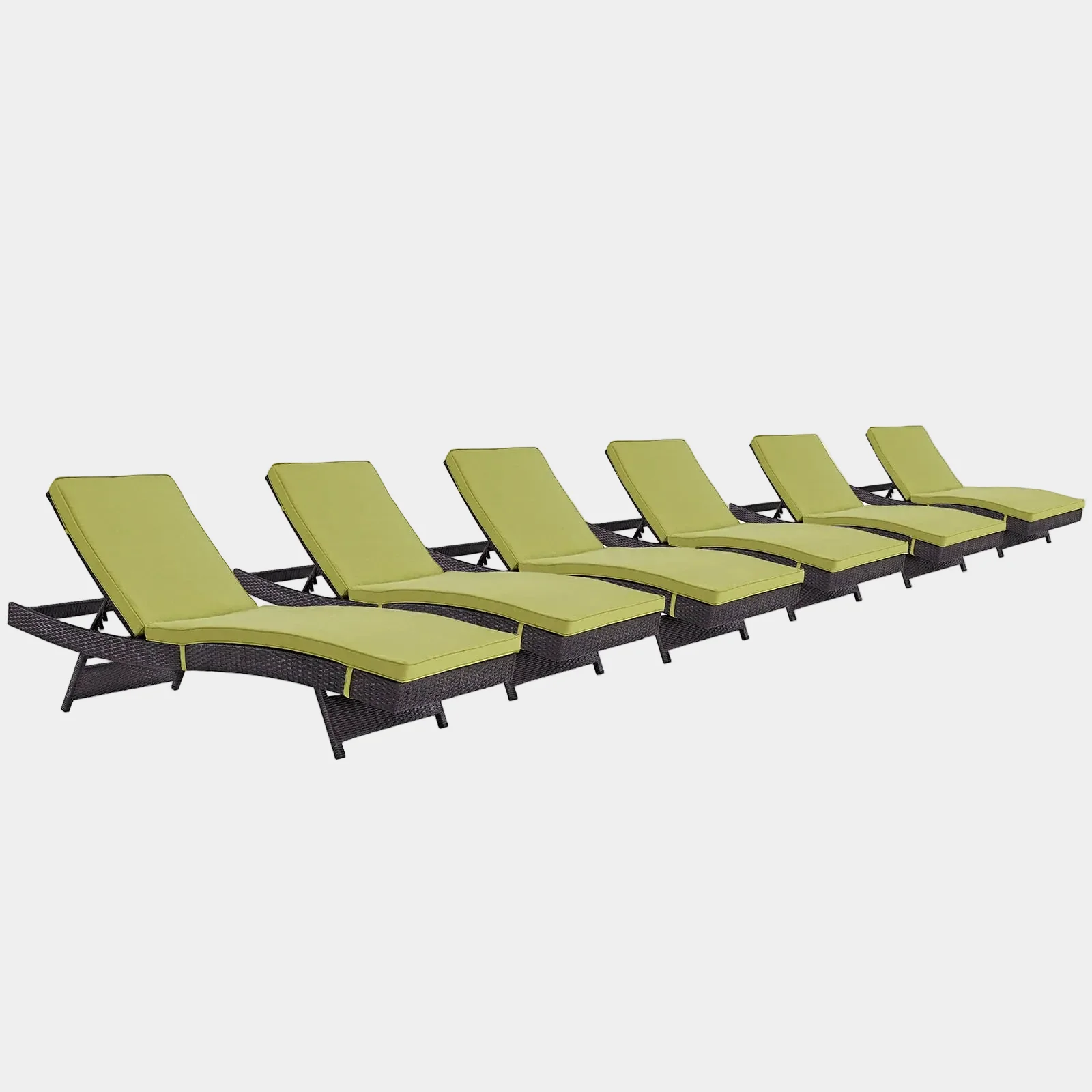 Convene Outdoor Patio Chaise Set of 6 - Image 6