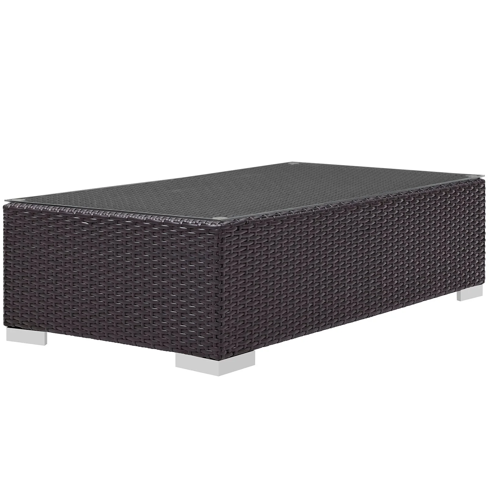 Convene Outdoor Patio Coffee Table in Espresso - Image 3