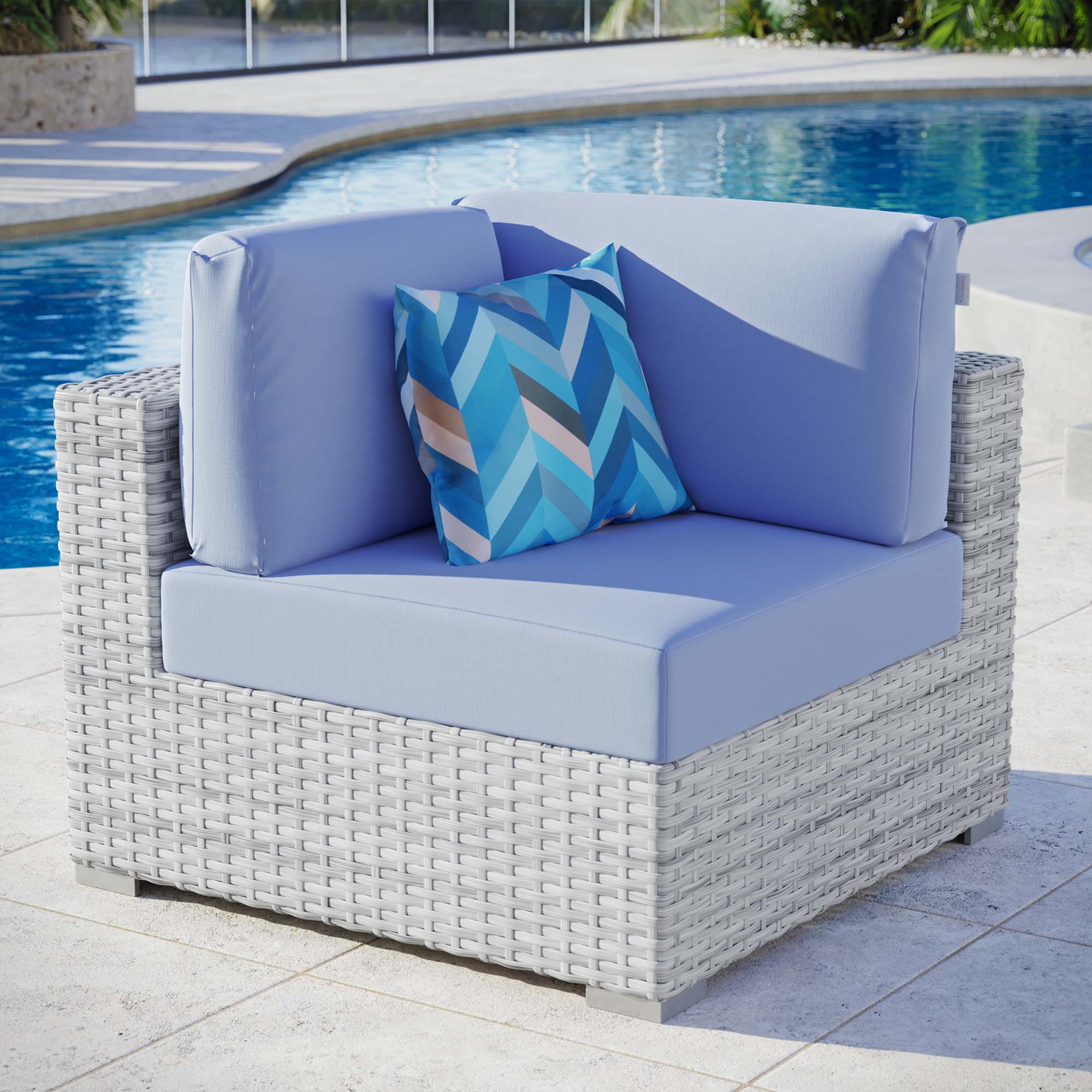 Convene Outdoor Patio Corner Chair - Image 16
