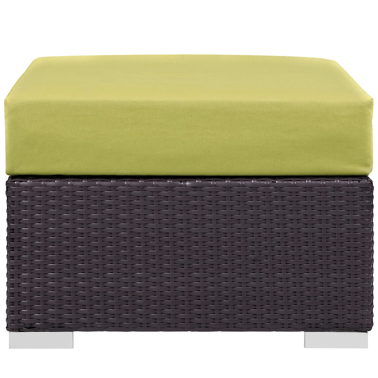 Convene Outdoor Patio Fabric Square Ottoman - Image 12