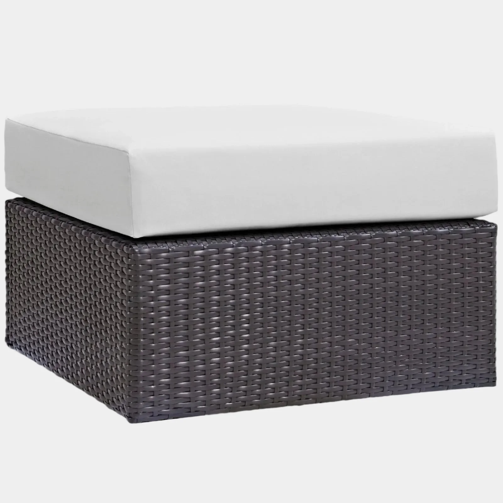 Convene Outdoor Patio Fabric Square Ottoman - Image 16