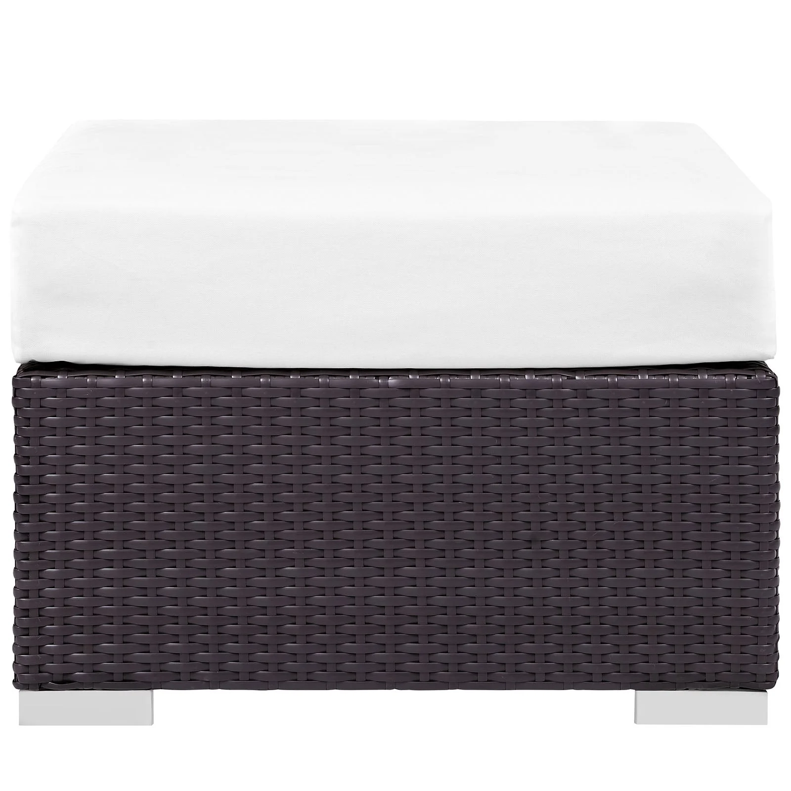 Convene Outdoor Patio Fabric Square Ottoman - Image 18