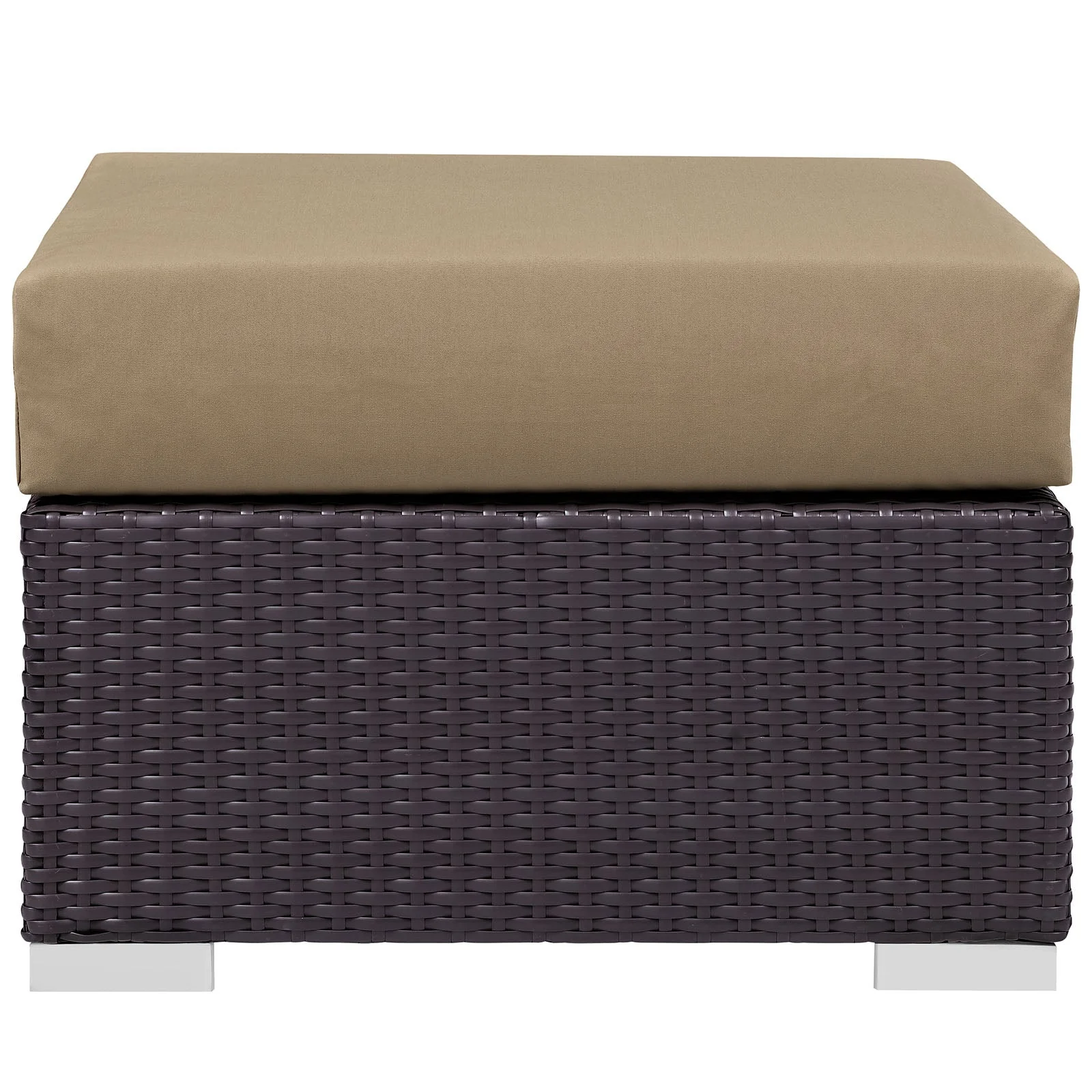 Convene Outdoor Patio Fabric Square Ottoman - Image 6