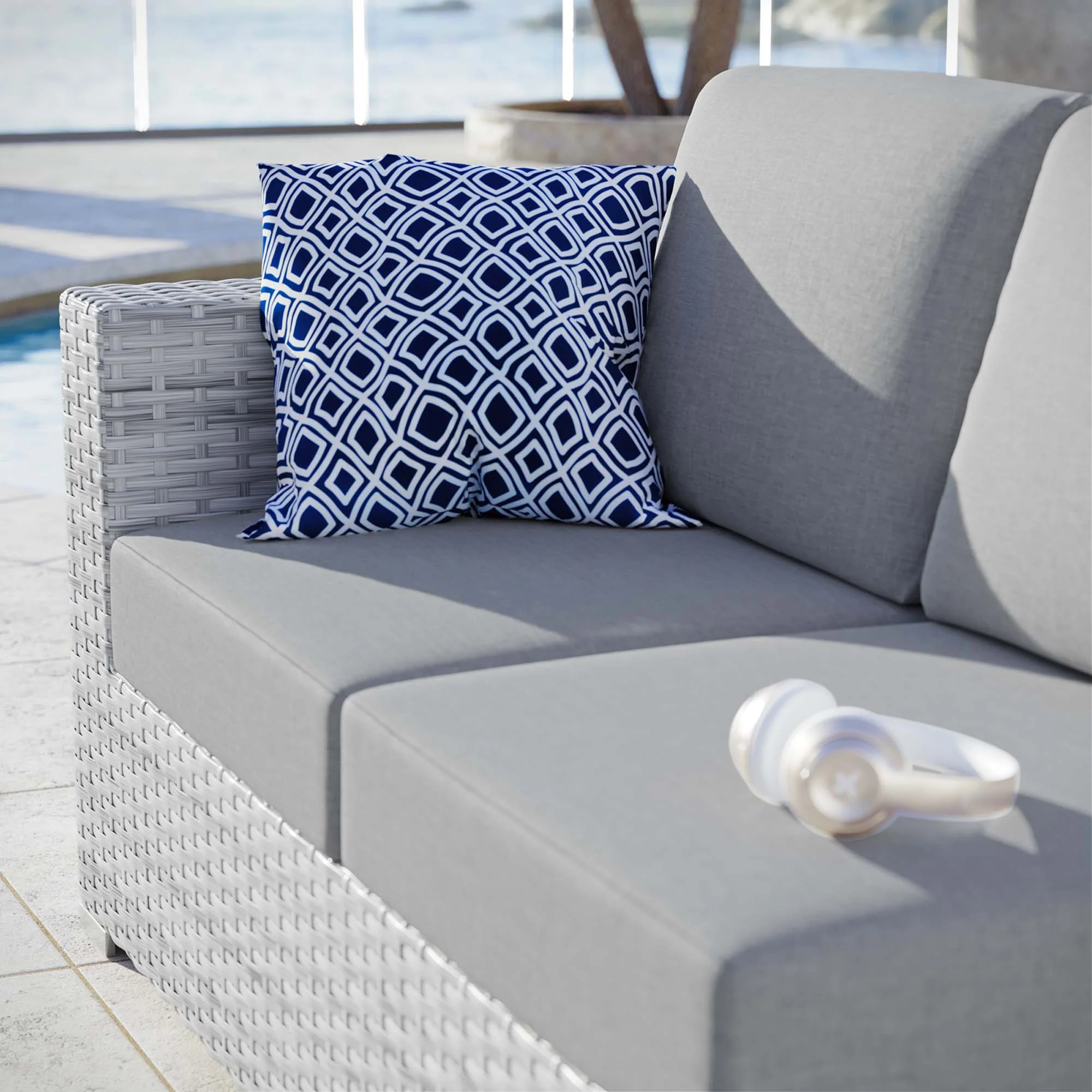 Convene Outdoor Patio Left-Arm Loveseat - Image 11