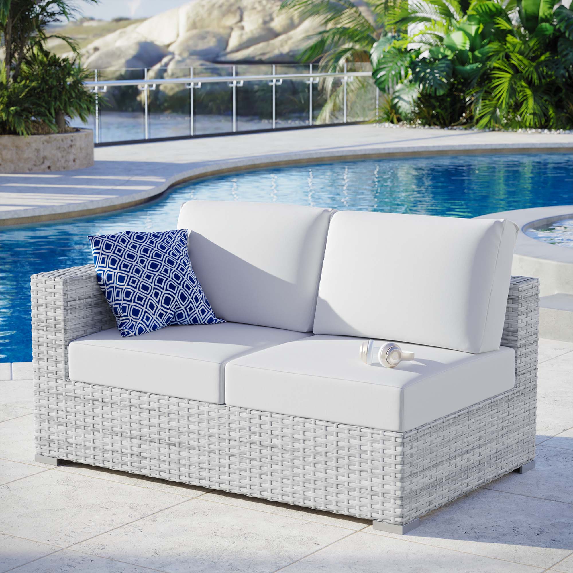Convene Outdoor Patio Left-Arm Loveseat - Image 17