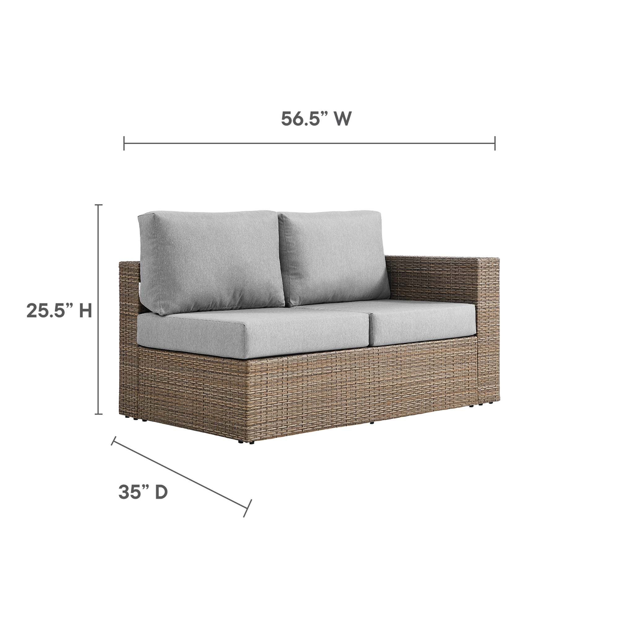 Convene Outdoor Patio Right-Arm Loveseat - Image 9