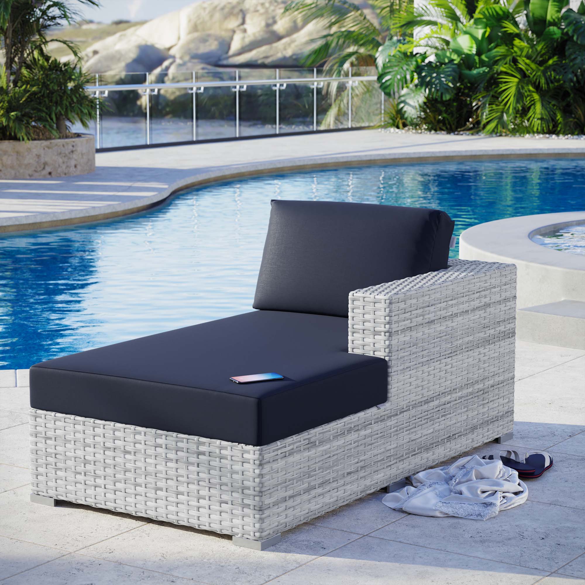Convene Outdoor Patio Right Chaise - Image 18