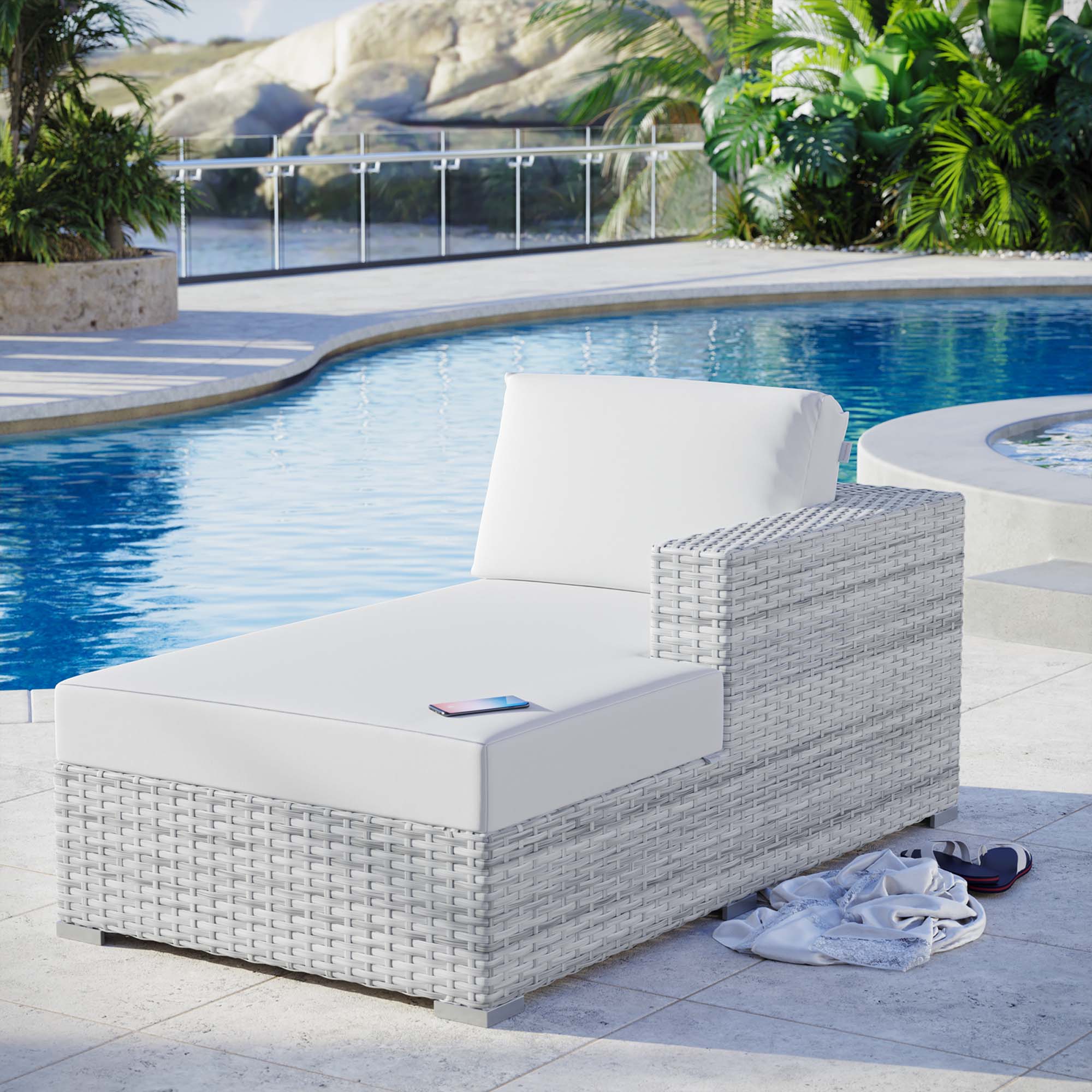 Convene Outdoor Patio Right Chaise - Image 26