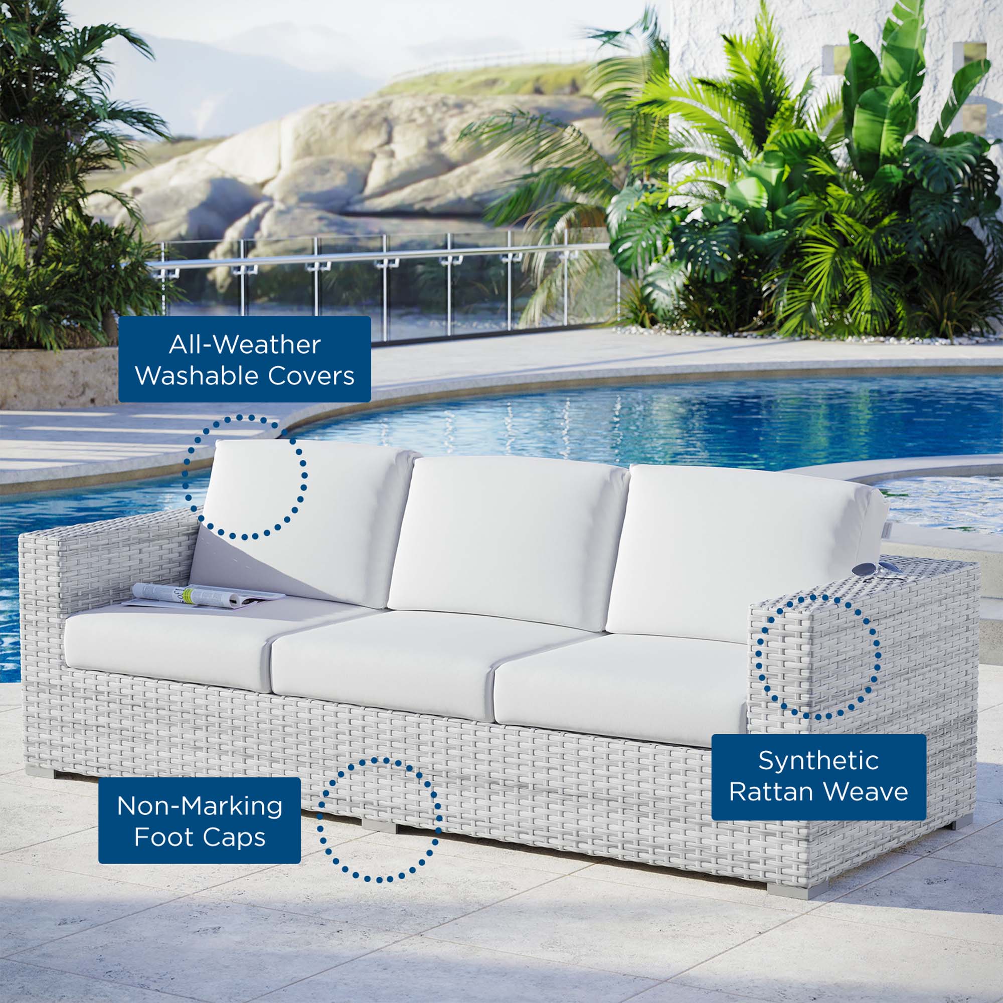 Convene Outdoor Patio Sofa - Image 24