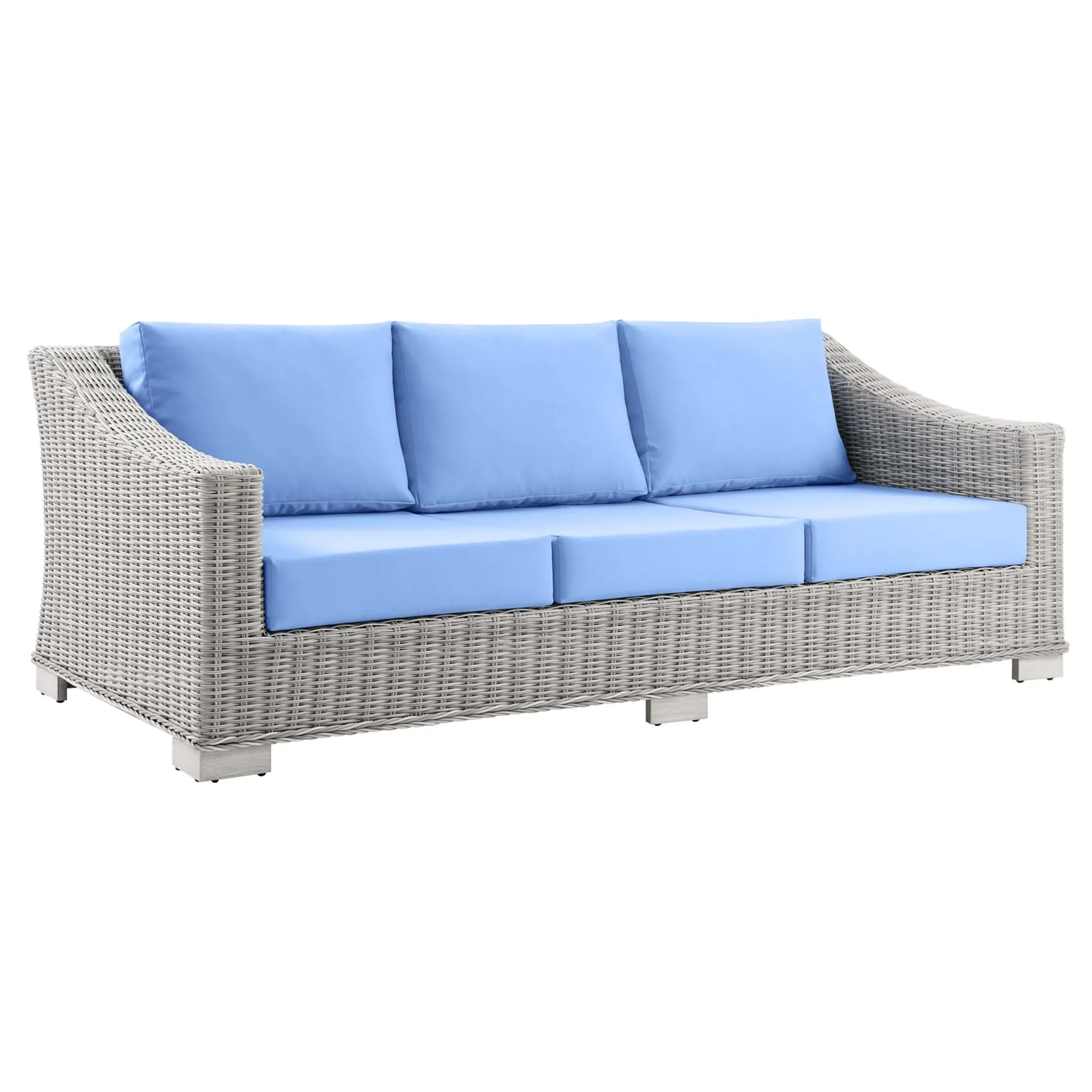 Conway 4-Piece Outdoor Patio Wicker Rattan Furniture Set - Image 20