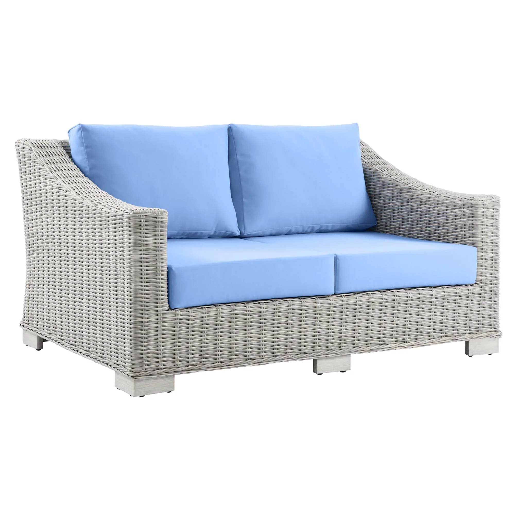 Conway 4-Piece Outdoor Patio Wicker Rattan Furniture Set - Image 21