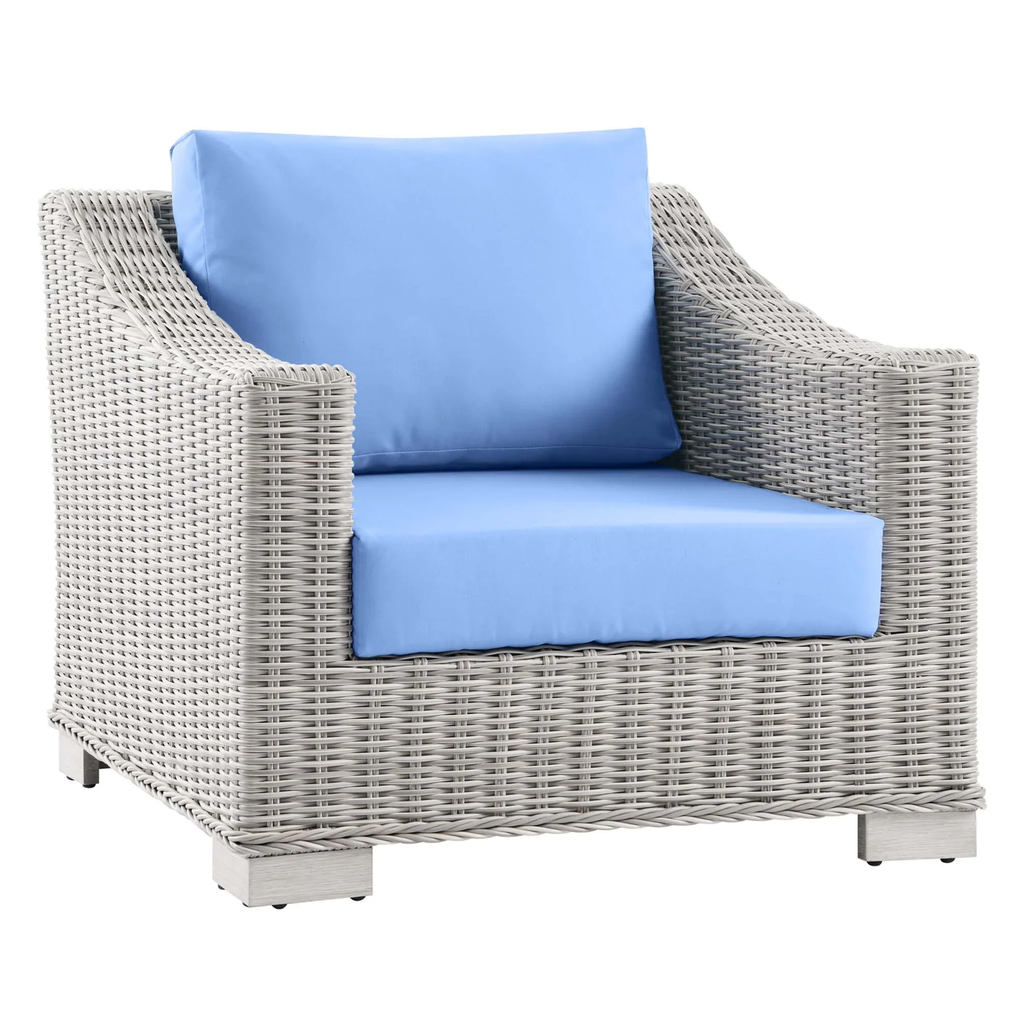 Conway 4-Piece Outdoor Patio Wicker Rattan Furniture Set - Image 22