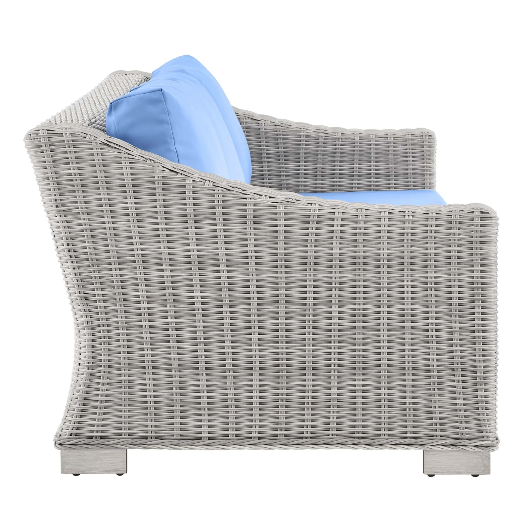 Conway 4-Piece Outdoor Patio Wicker Rattan Furniture Set - Image 26