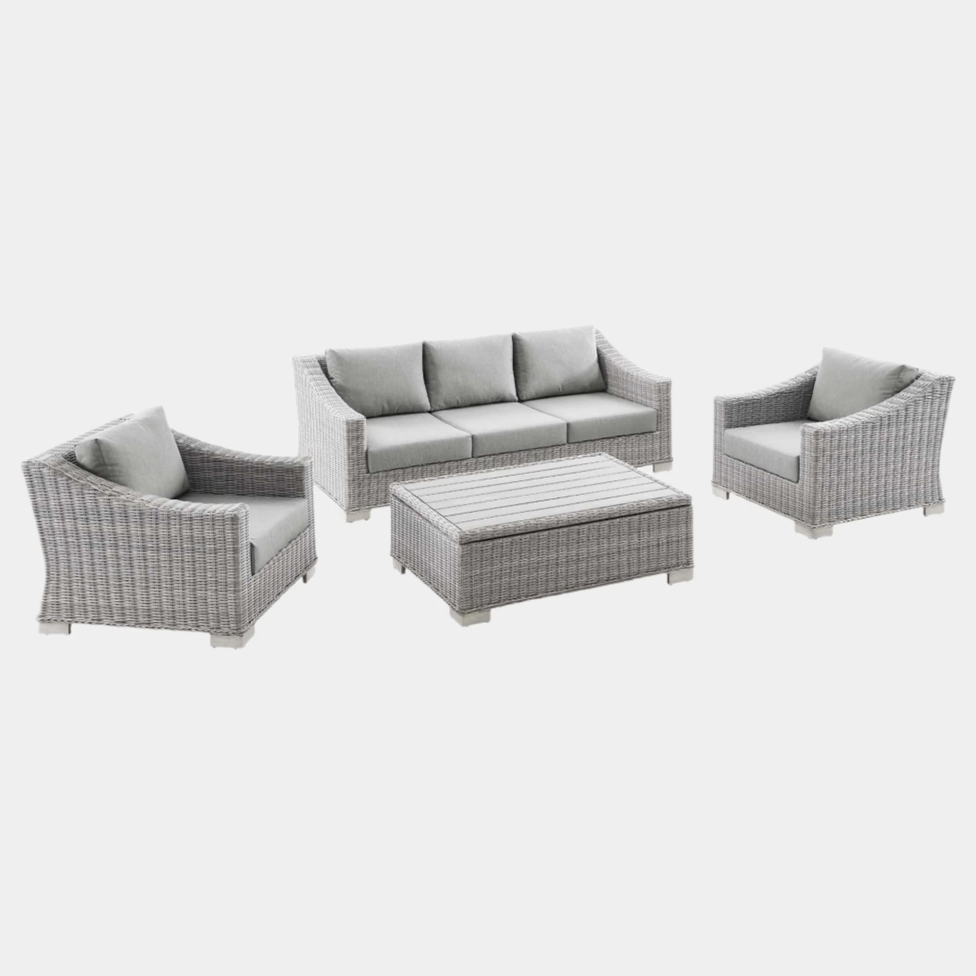 Conway 4-Piece Outdoor Patio Wicker Rattan Furniture Set