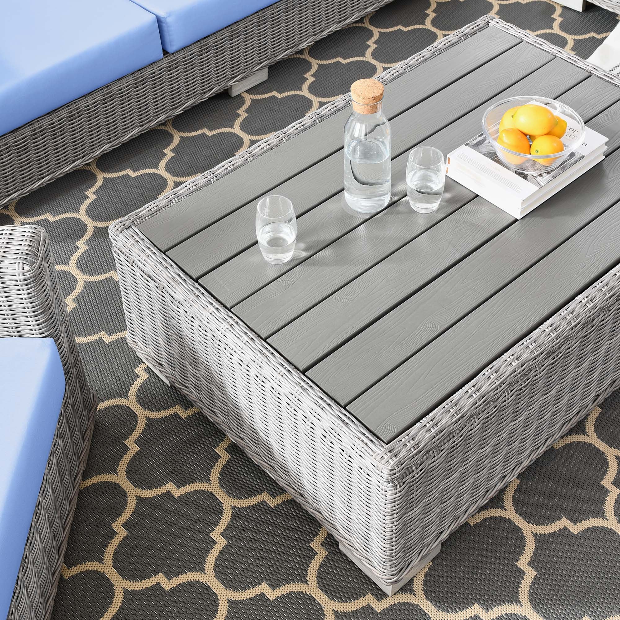 Conway 4-Piece Outdoor Patio Wicker Rattan Furniture Set - Image 18