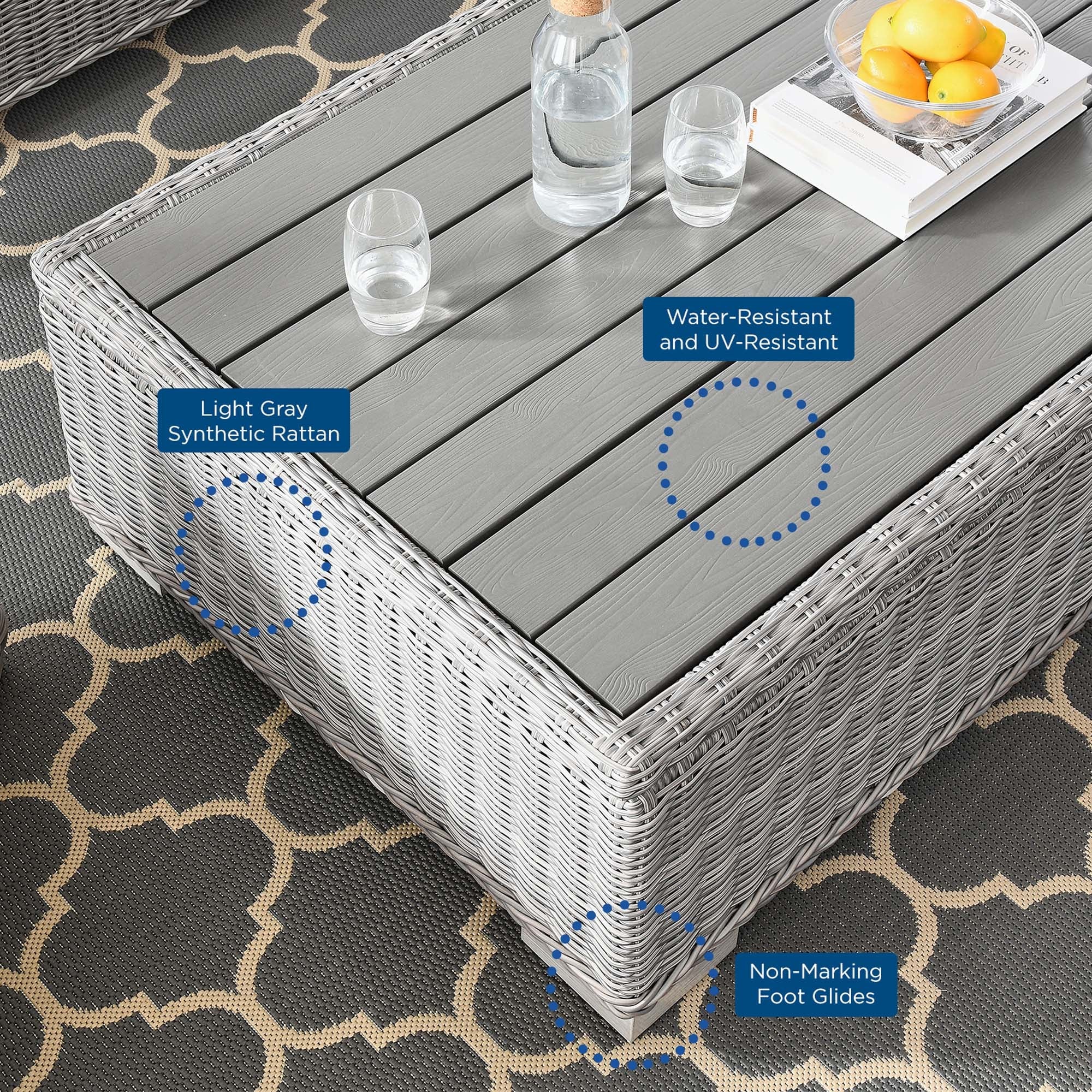 Conway 4-Piece Outdoor Patio Wicker Rattan Furniture Set - Image 31