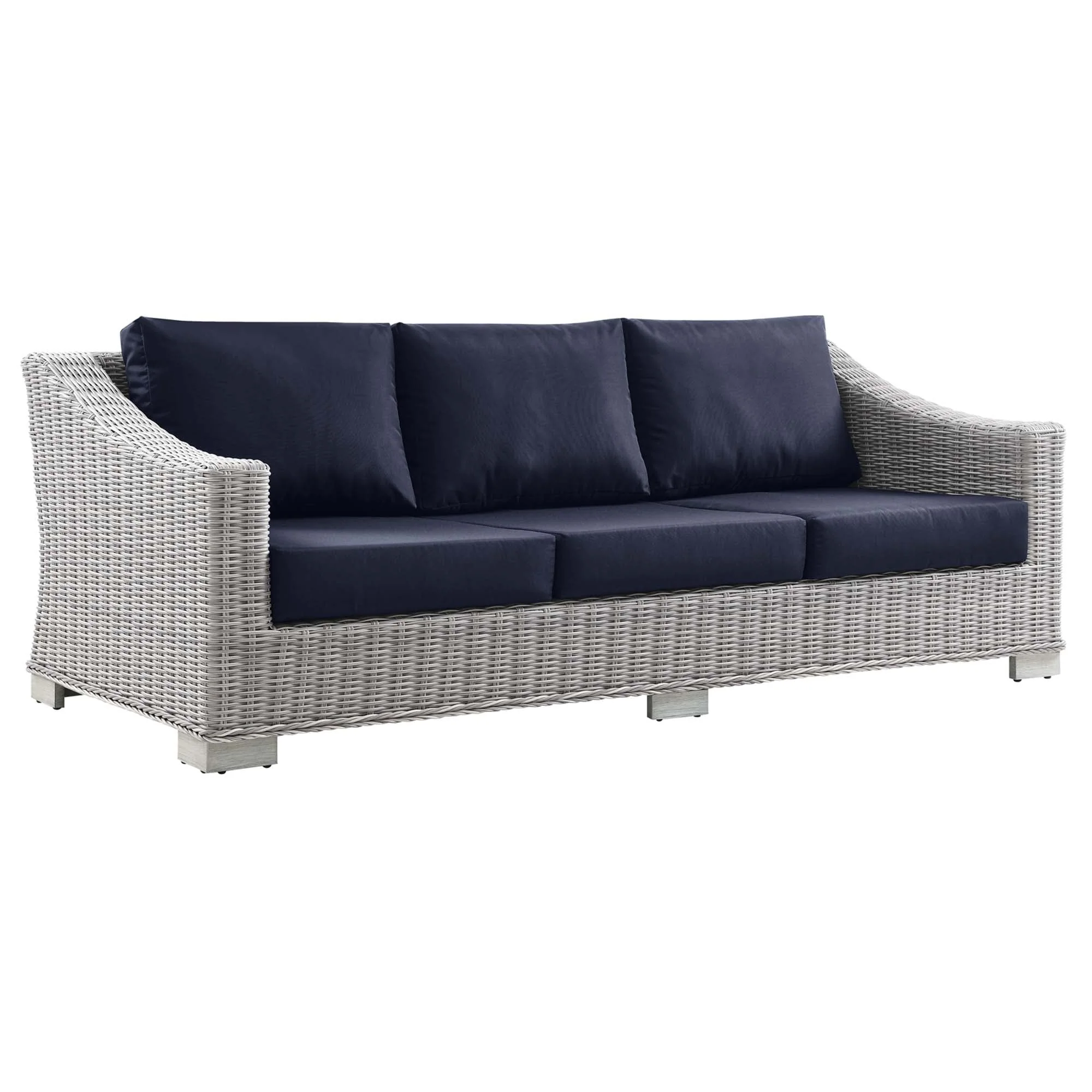 Conway 4-Piece Outdoor Patio Wicker Rattan Furniture Set - Image 35