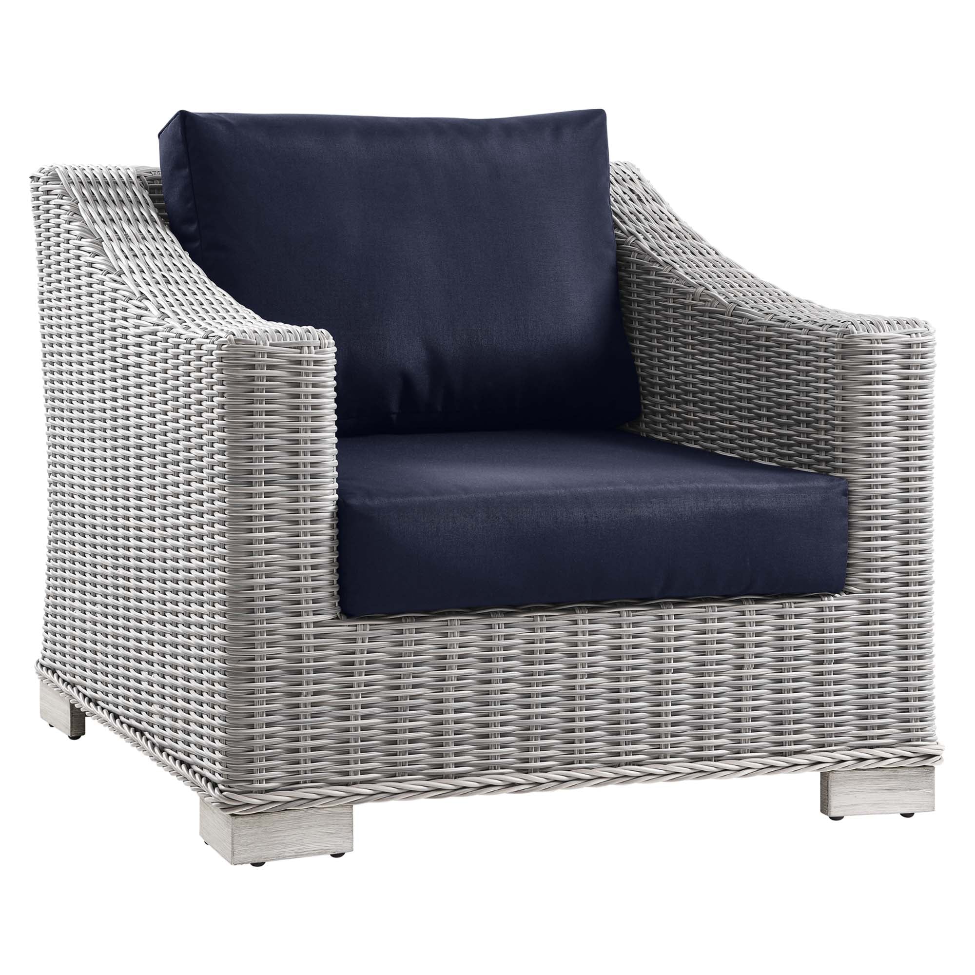 Conway 4-Piece Outdoor Patio Wicker Rattan Furniture Set - Image 36