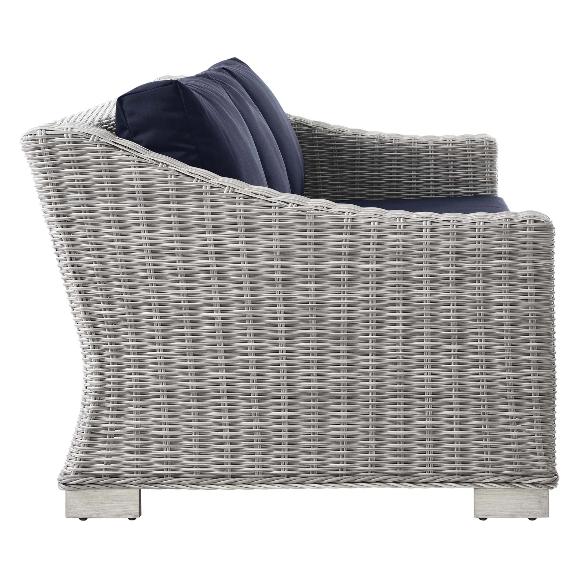 Conway 4-Piece Outdoor Patio Wicker Rattan Furniture Set - Image 39