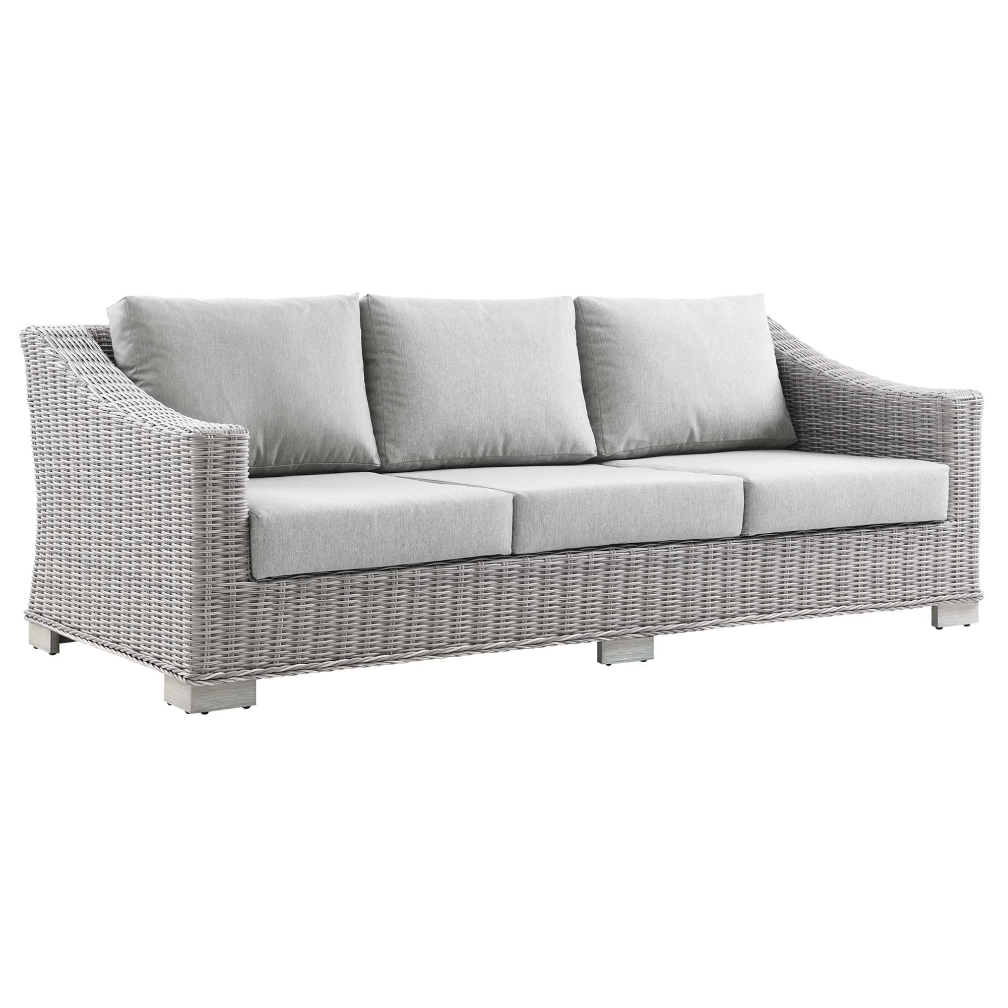 Conway 4-Piece Outdoor Patio Wicker Rattan Furniture Set - Image 4