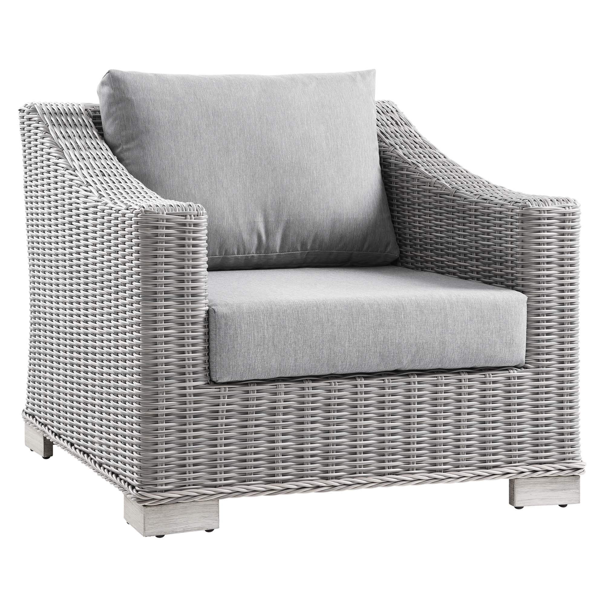 Conway 4-Piece Outdoor Patio Wicker Rattan Furniture Set - Image 5