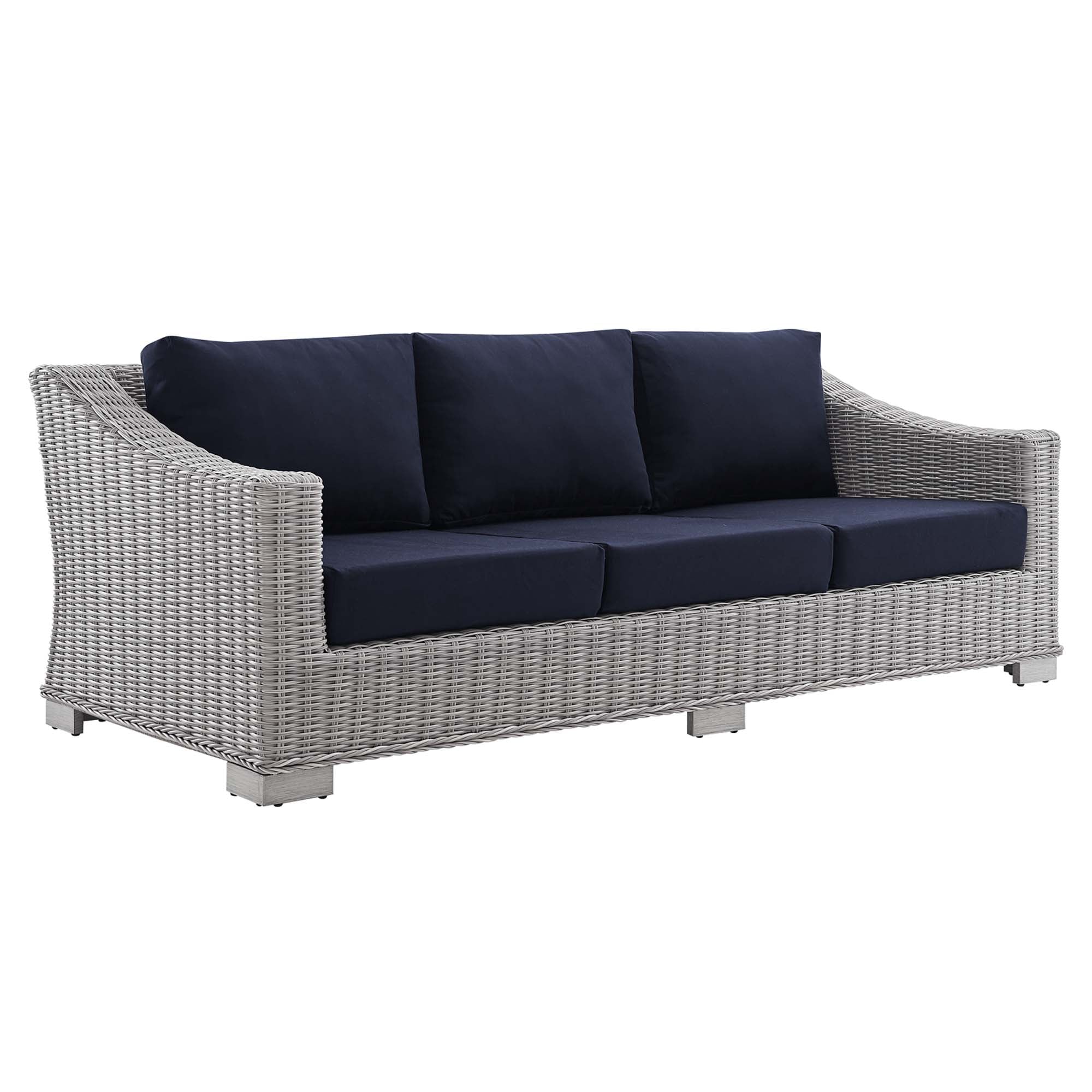 Conway 4-Piece Sunbrella® Outdoor Patio Wicker Rattan Furniture Set - Image 18
