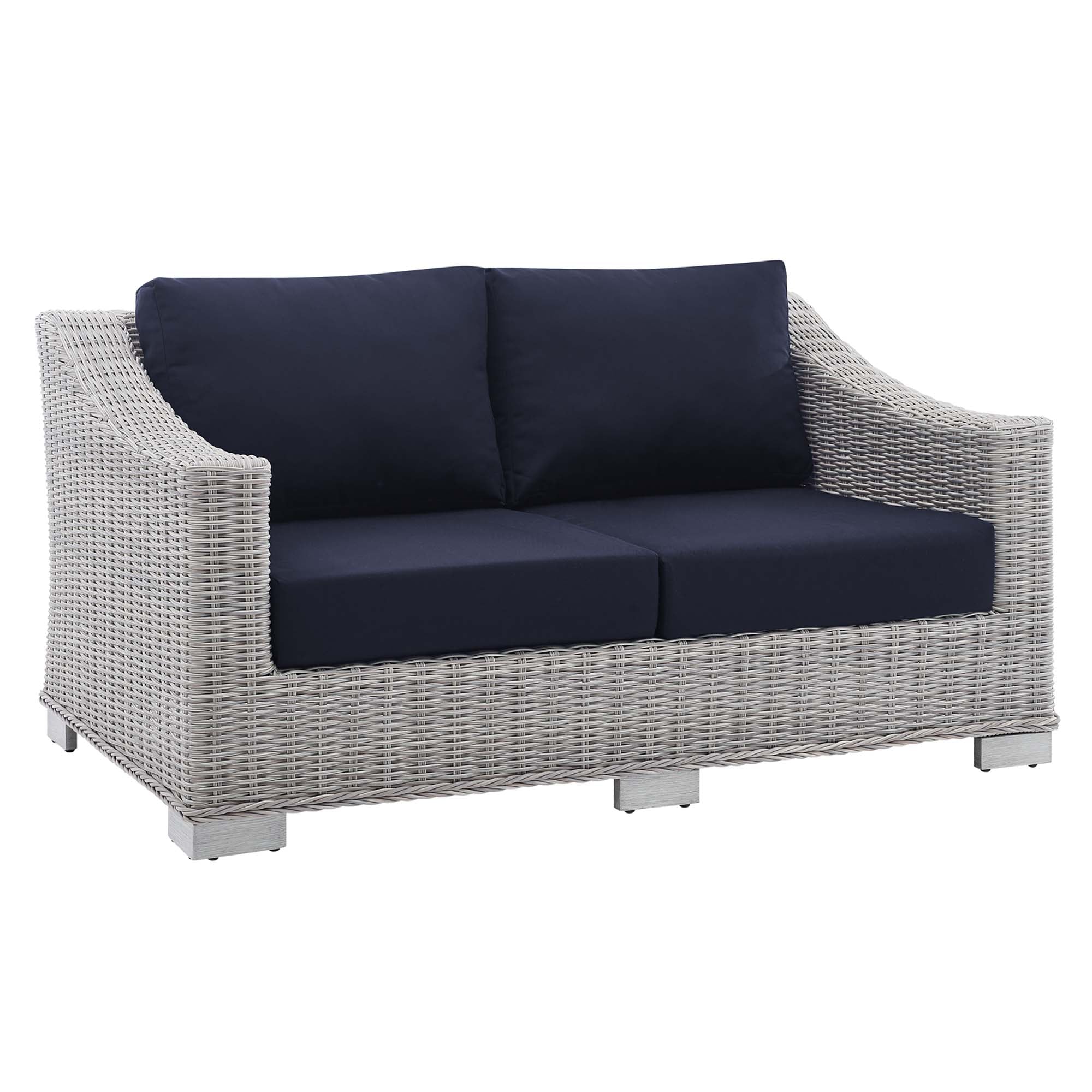 Conway 4-Piece Sunbrella® Outdoor Patio Wicker Rattan Furniture Set - Image 19