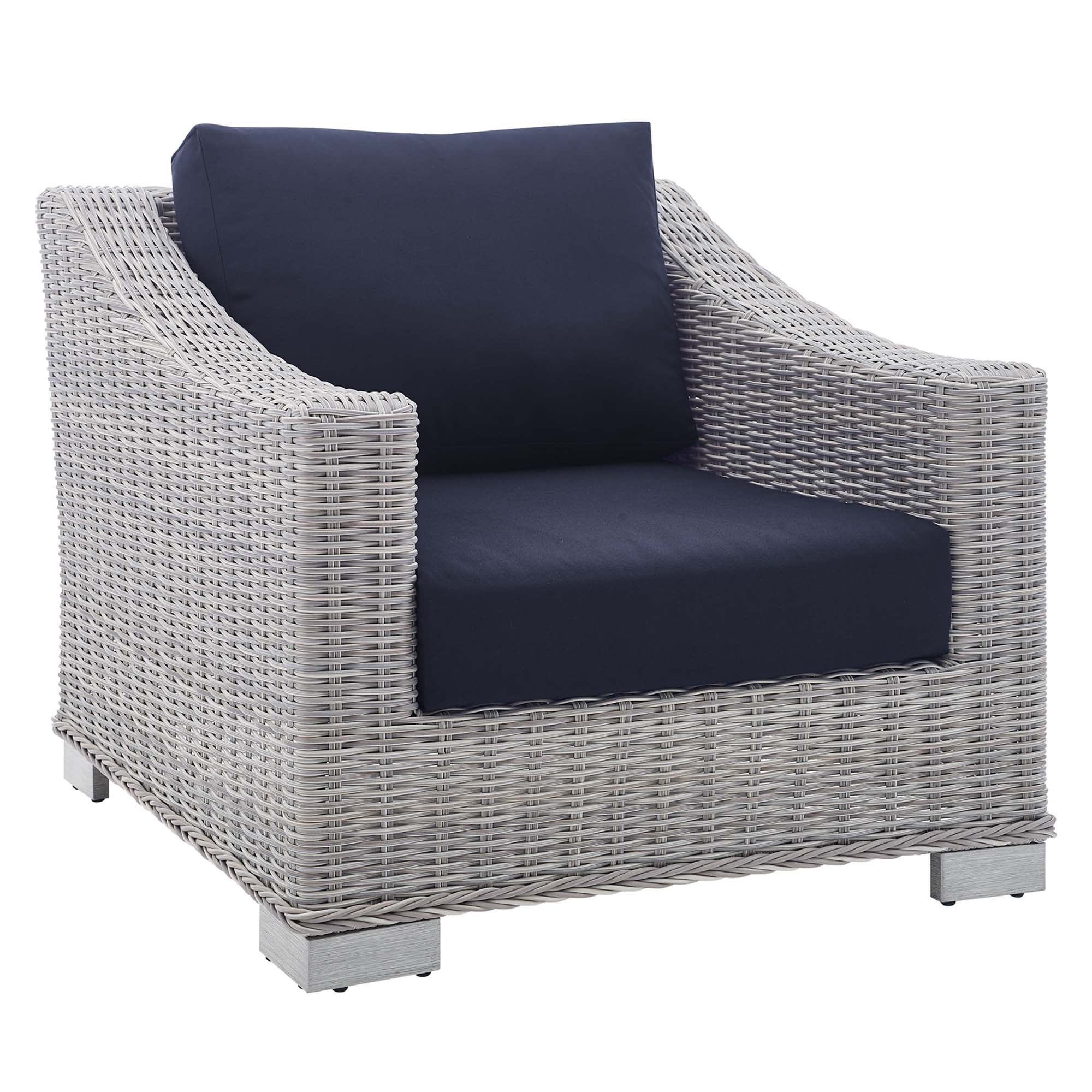 Conway 4-Piece Sunbrella® Outdoor Patio Wicker Rattan Furniture Set - Image 5