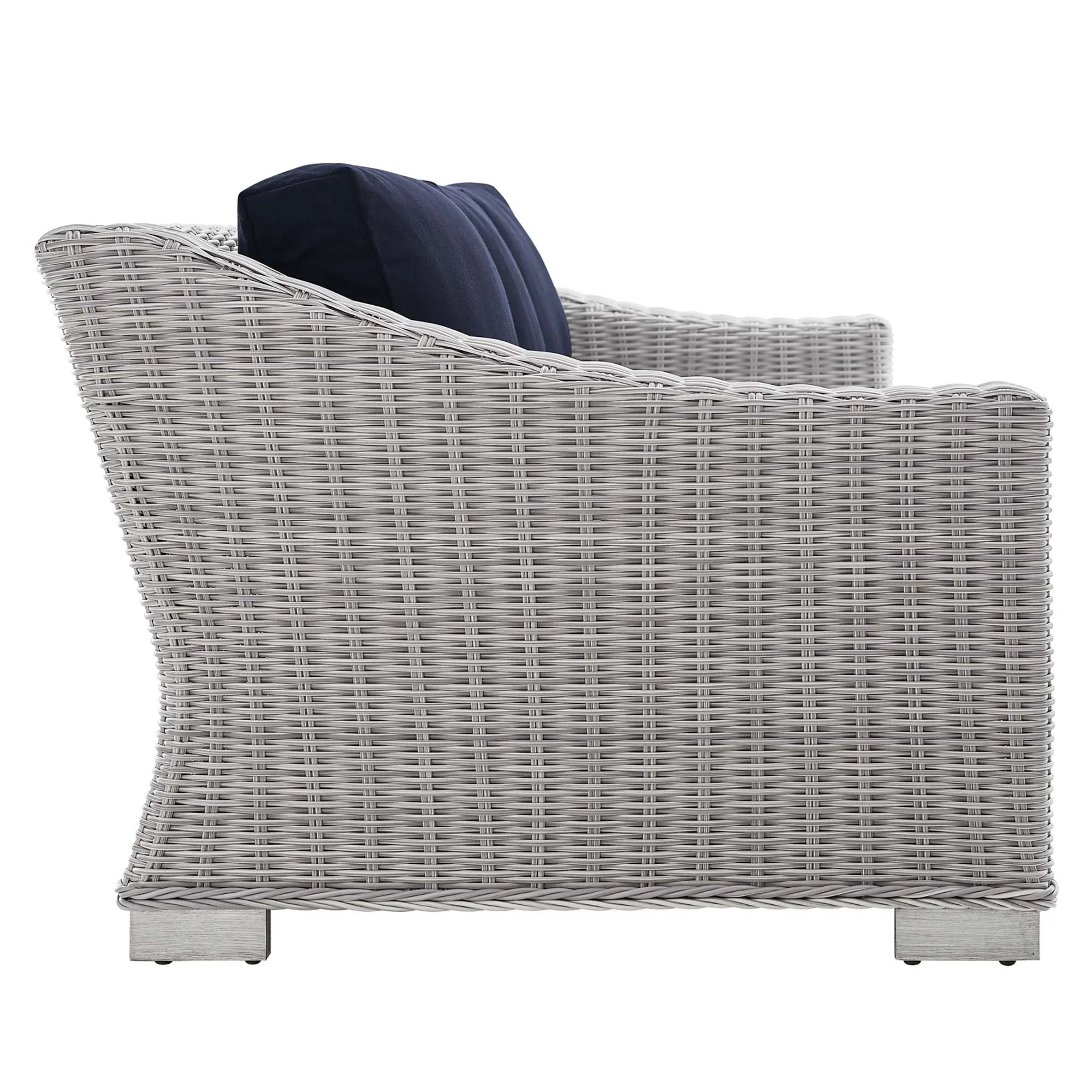 Conway 4-Piece Sunbrella® Outdoor Patio Wicker Rattan Furniture Set - Image 7