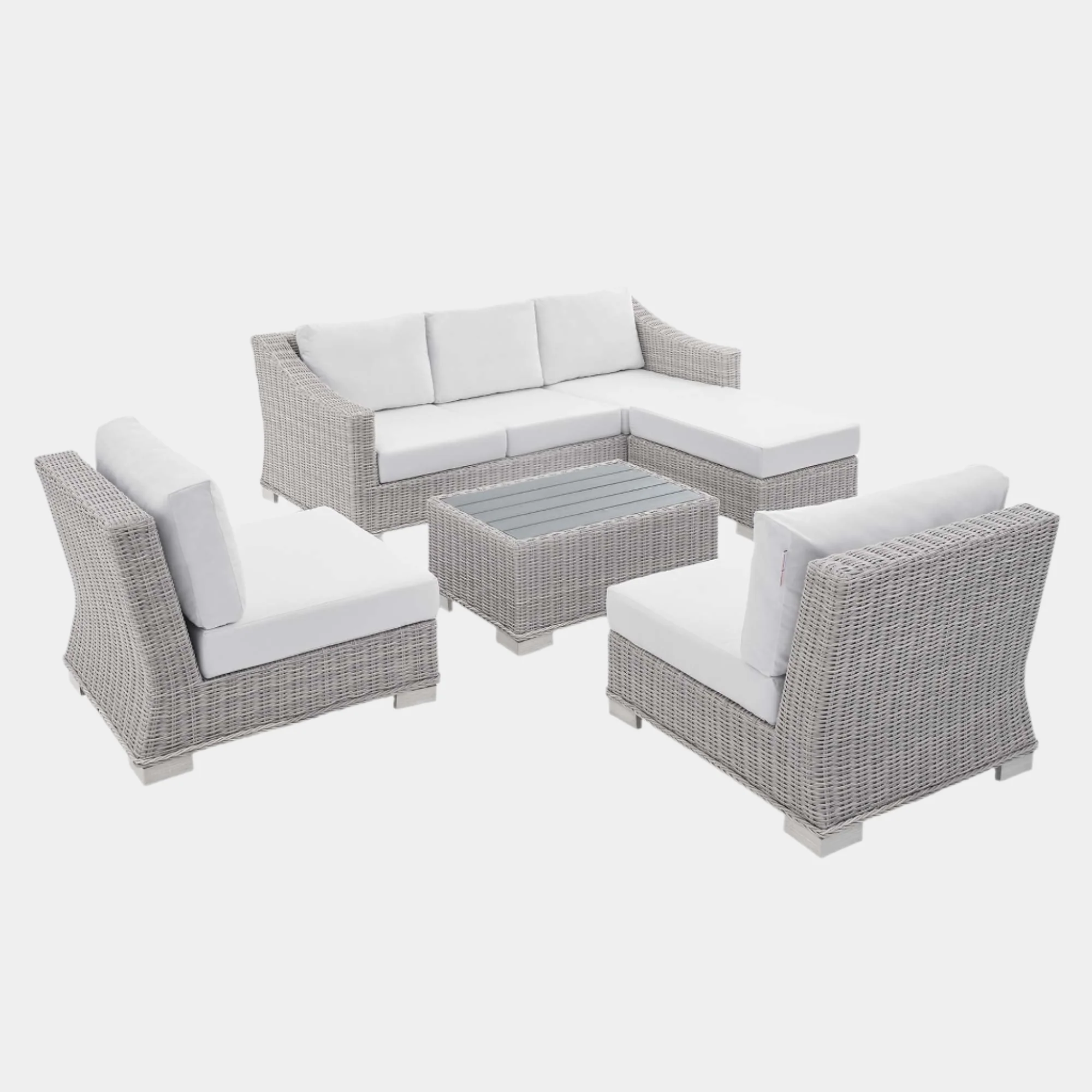 Conway 5-Piece Sunbrella® Outdoor Patio Wicker Rattan Furniture Set - Image 9