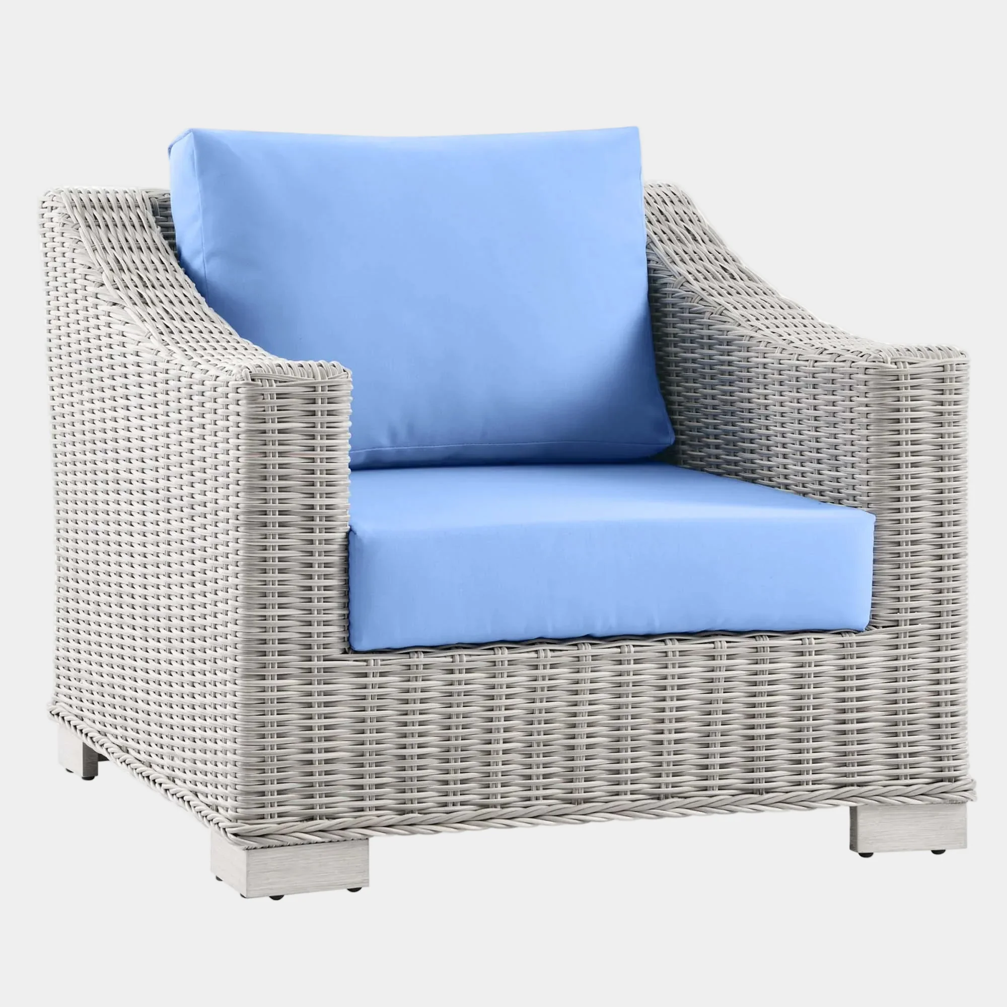Conway Outdoor Patio Wicker Rattan Armchair - Image 9