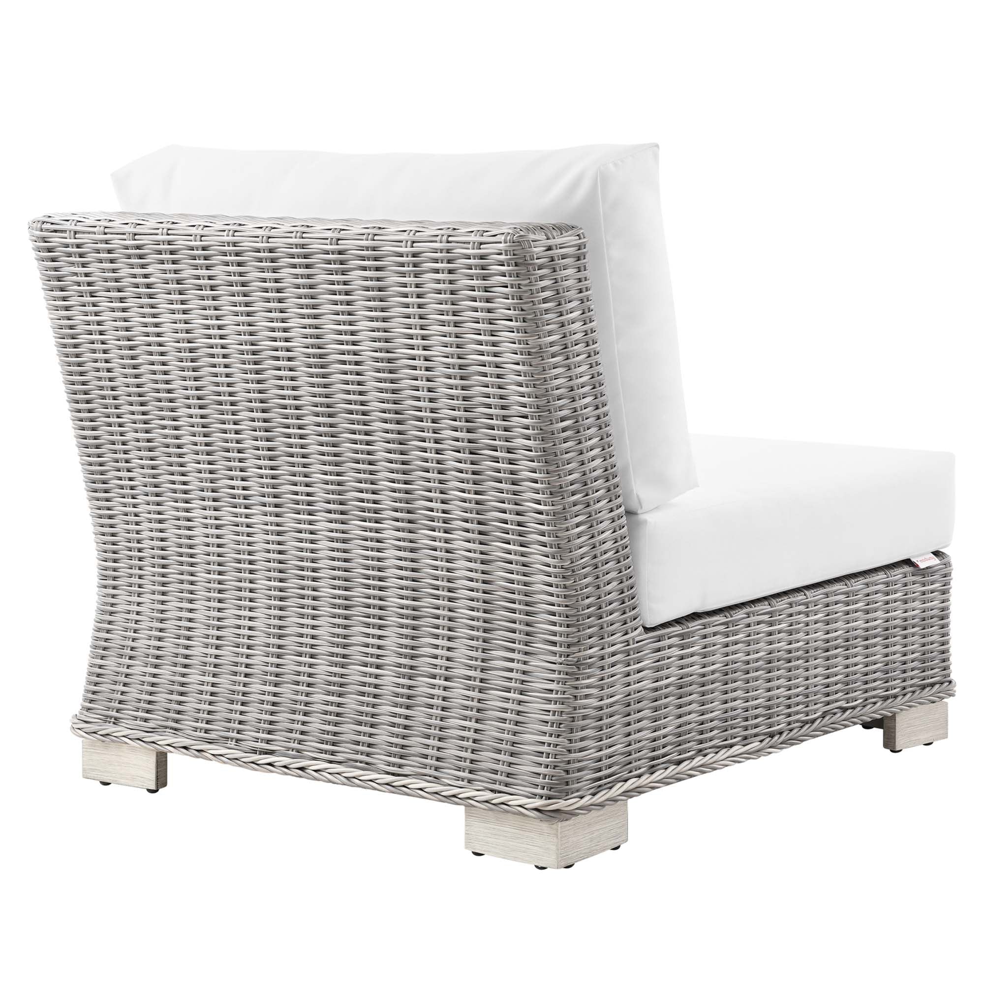 Conway Outdoor Patio Wicker Rattan Armless Chair - Image 26