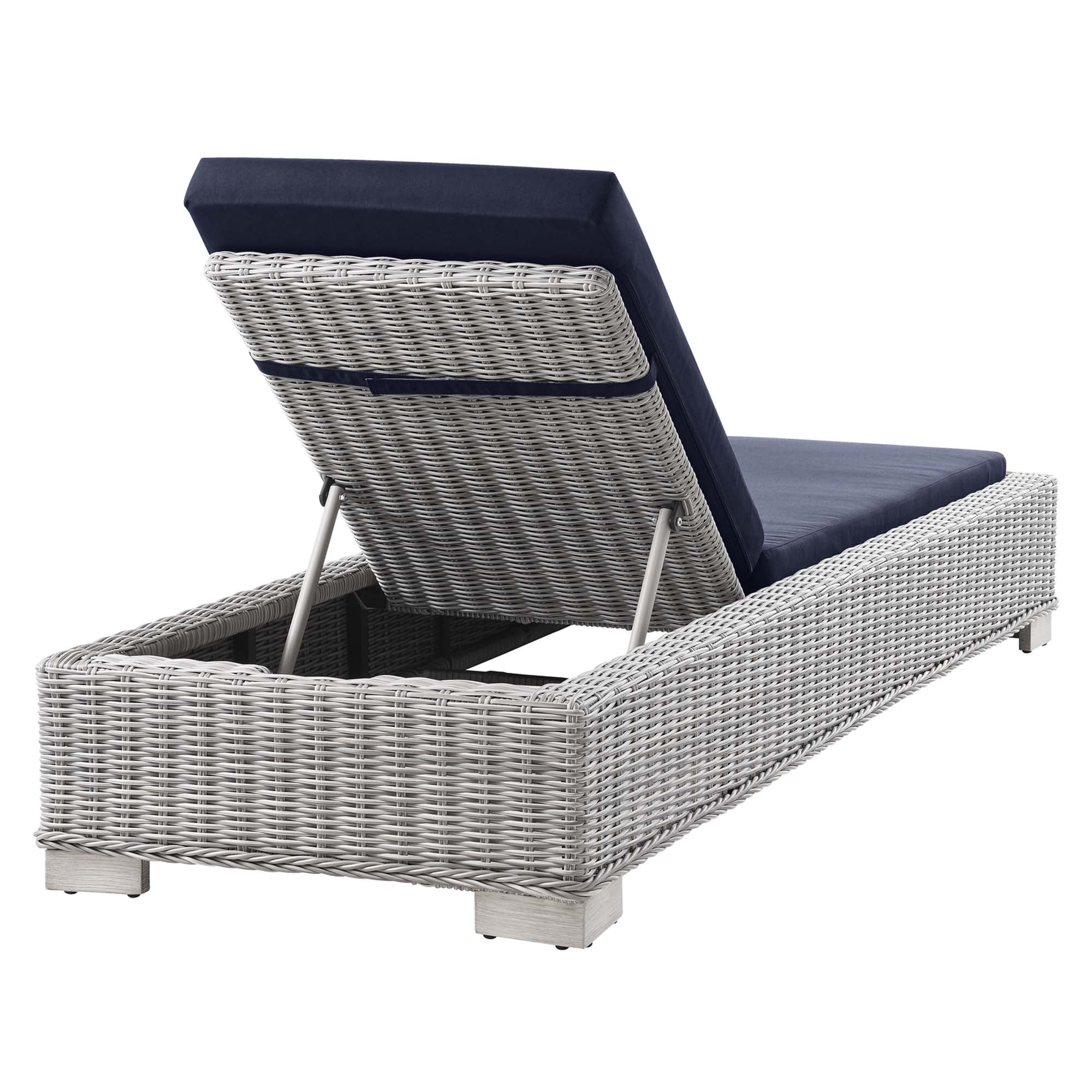 Conway Outdoor Patio Wicker Rattan Chaise Lounge - Image 15
