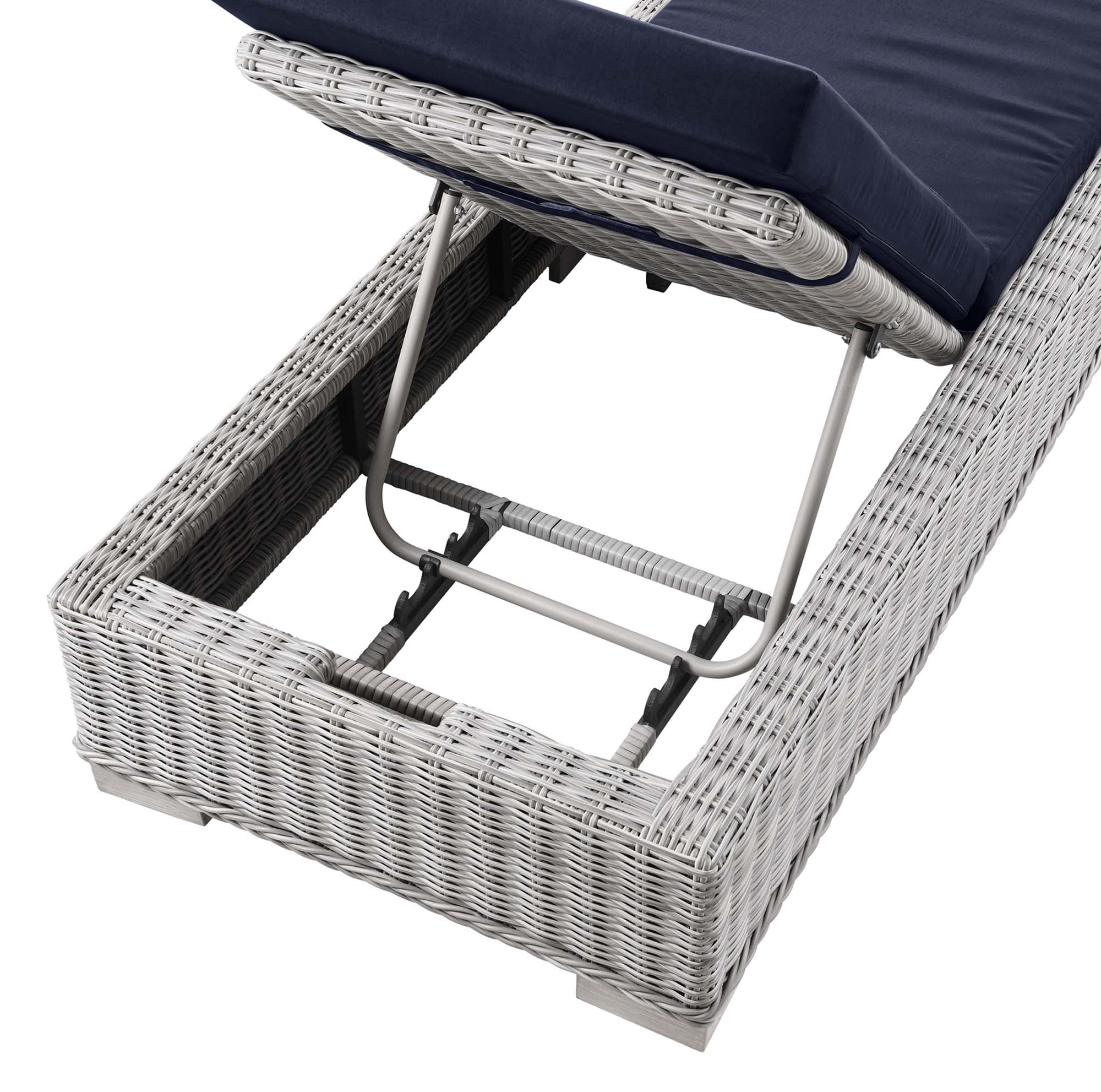 Conway Outdoor Patio Wicker Rattan Chaise Lounge - Image 16