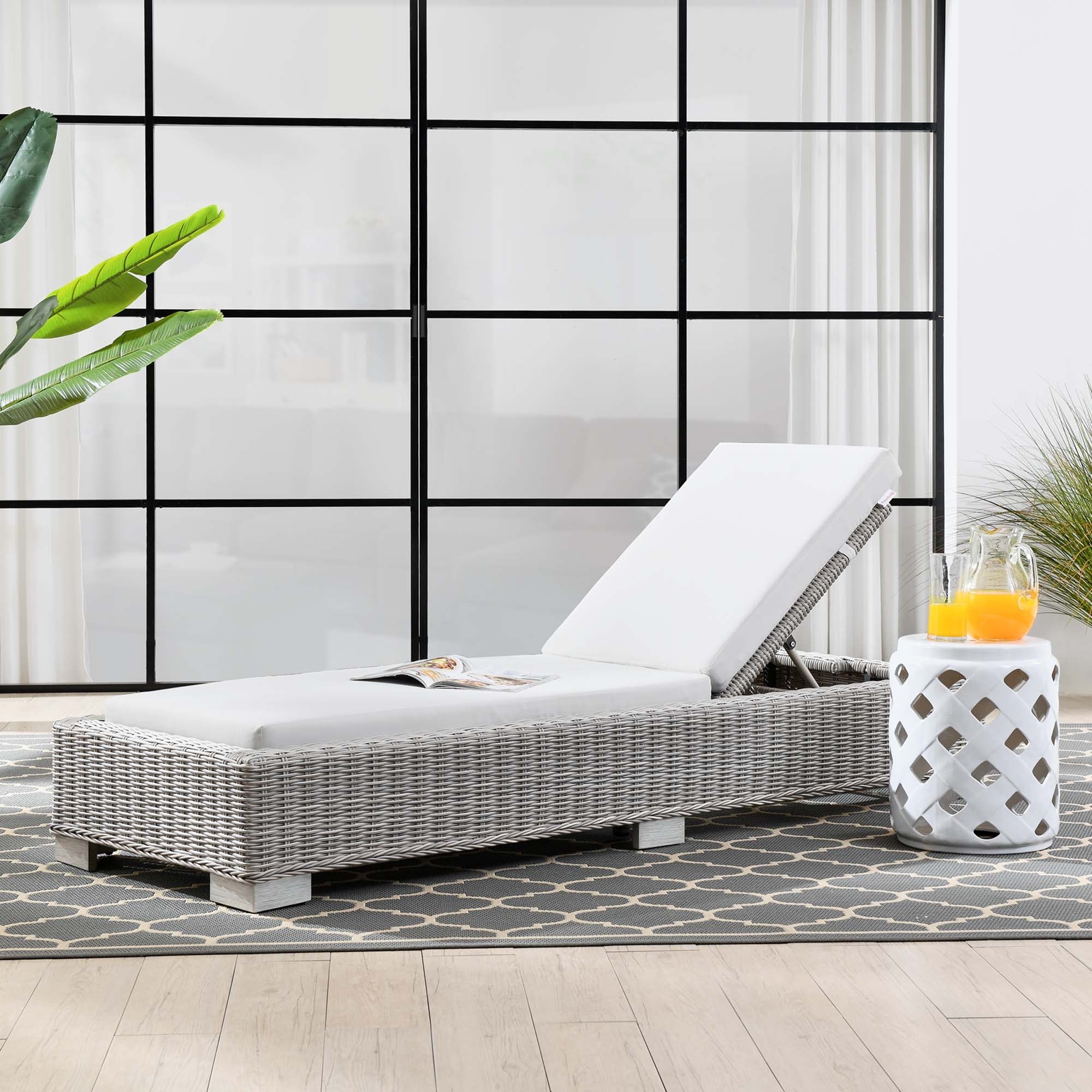 Conway Outdoor Patio Wicker Rattan Chaise Lounge - Image 20