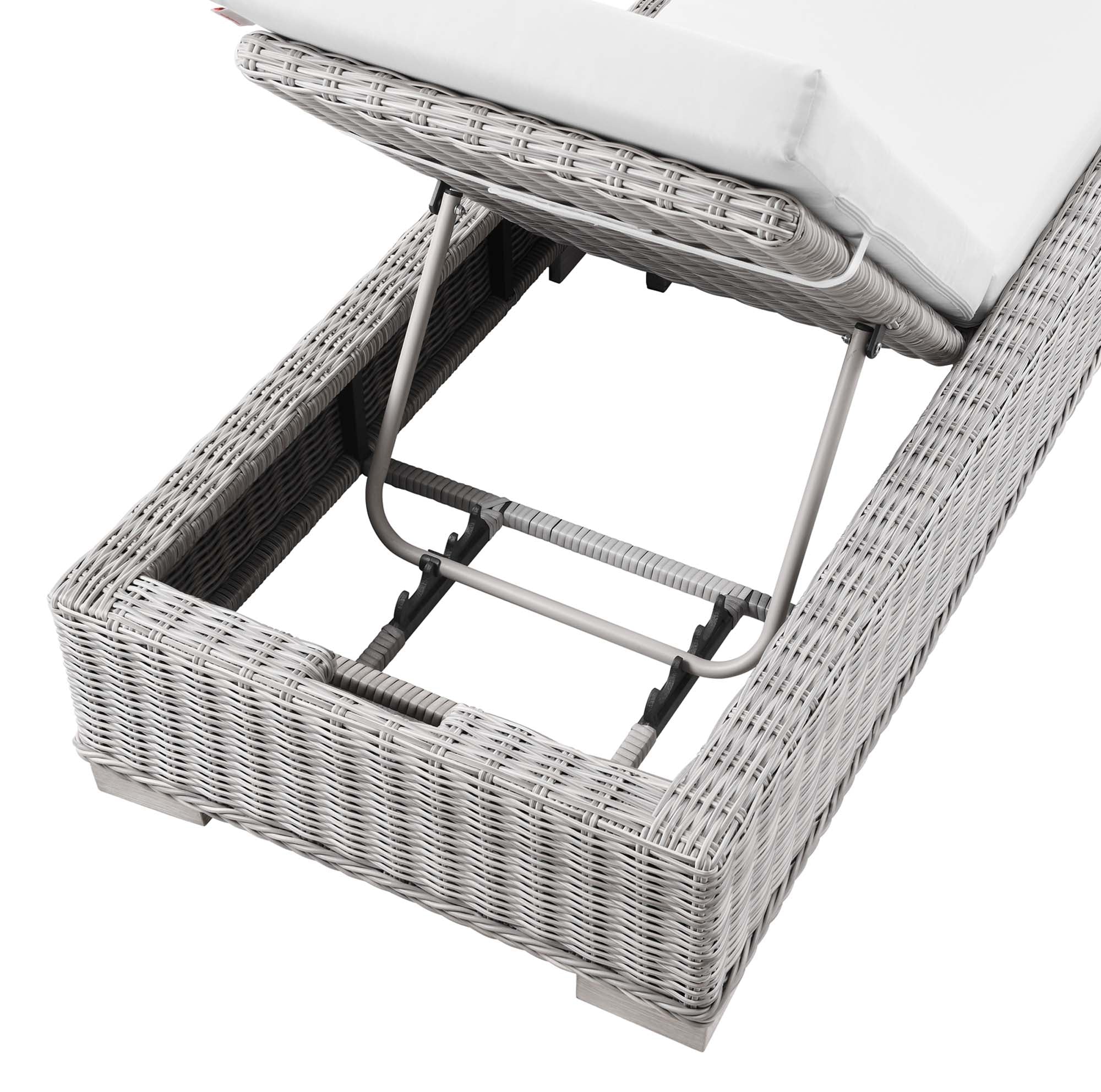 Conway Outdoor Patio Wicker Rattan Chaise Lounge - Image 25