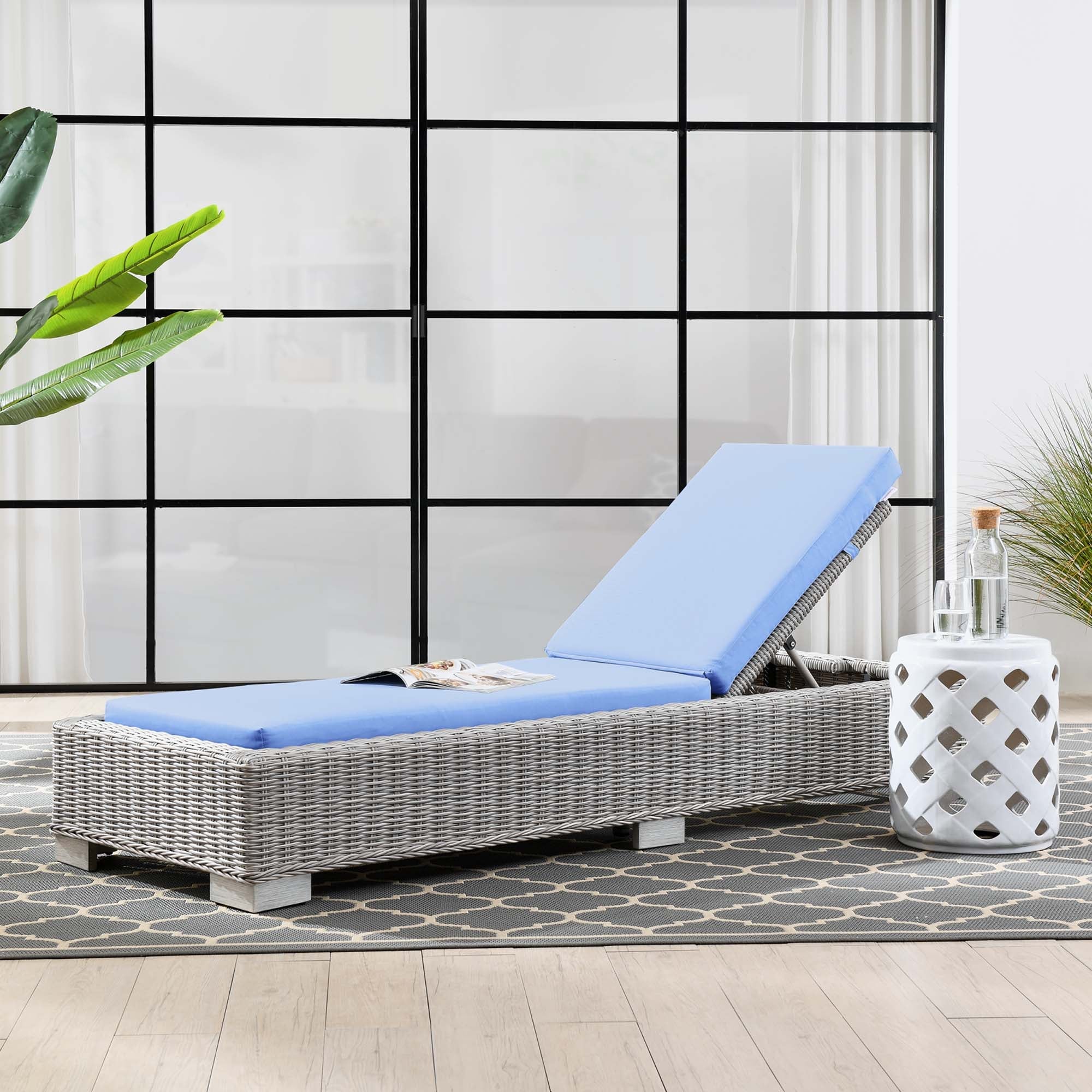 Conway Outdoor Patio Wicker Rattan Chaise Lounge - Image 29