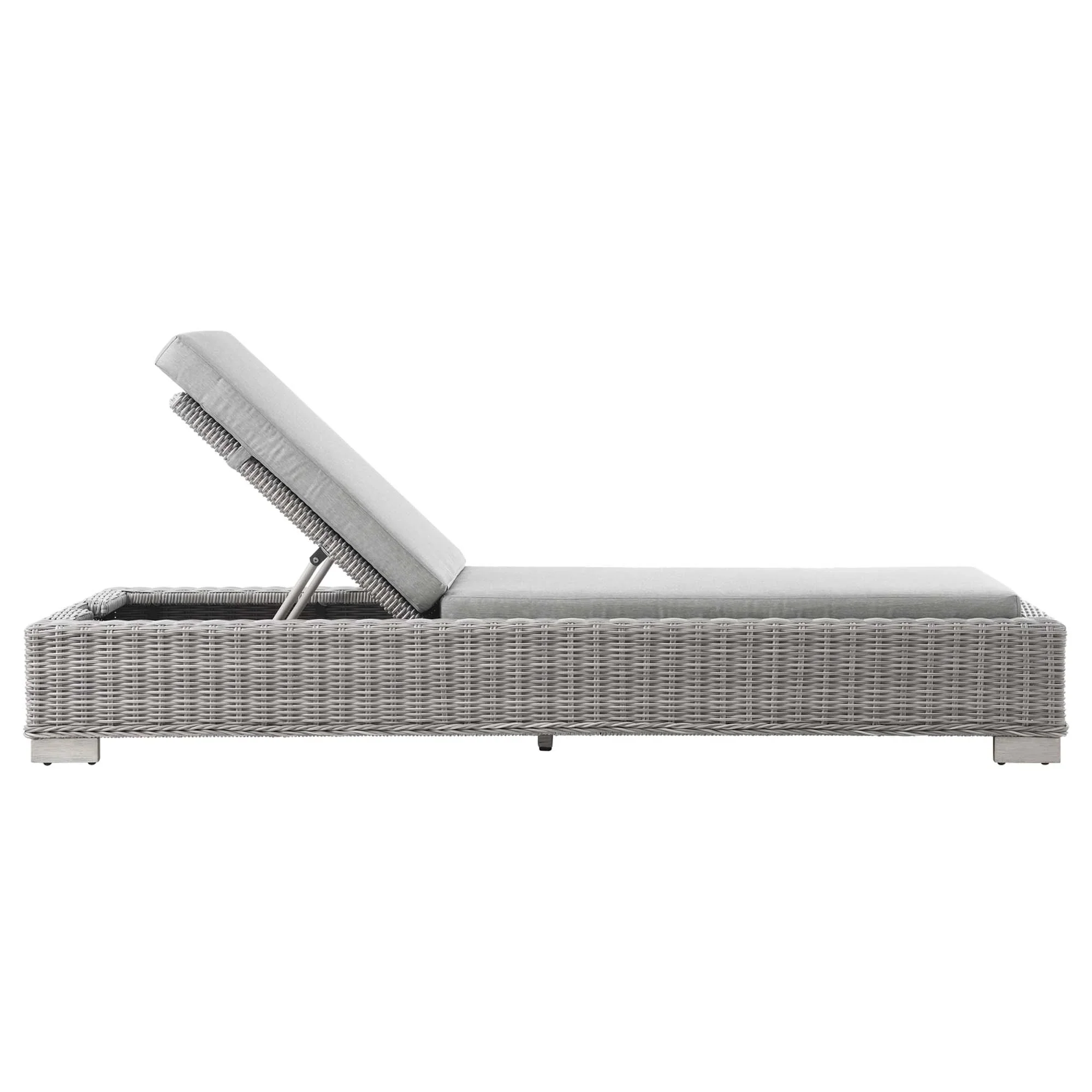 Conway Outdoor Patio Wicker Rattan Chaise Lounge - Image 5