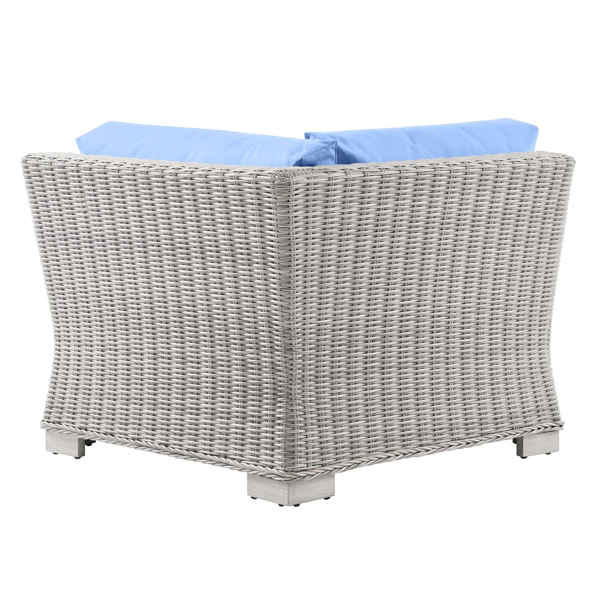 Conway Outdoor Patio Wicker Rattan Corner Chair - Image 12